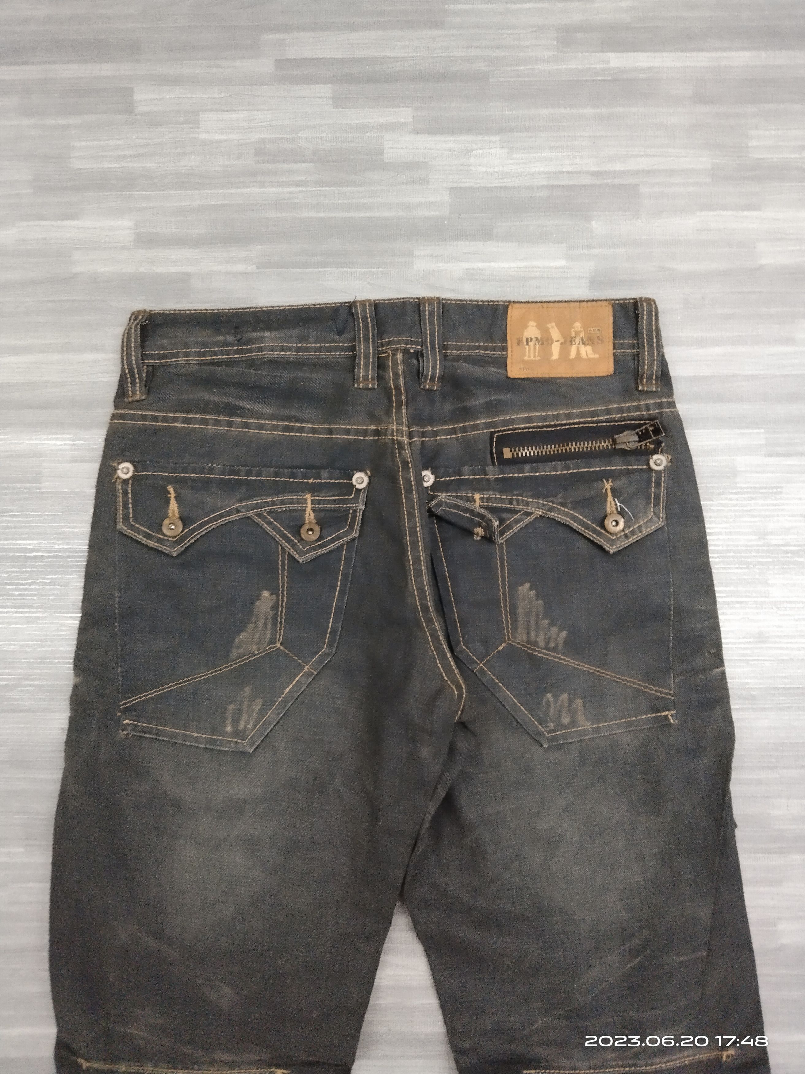 Japanese Brand TACTICAL WASHED BLACK EPMO JEANS Size US 30 / EU 46 - 5 Thumbnail