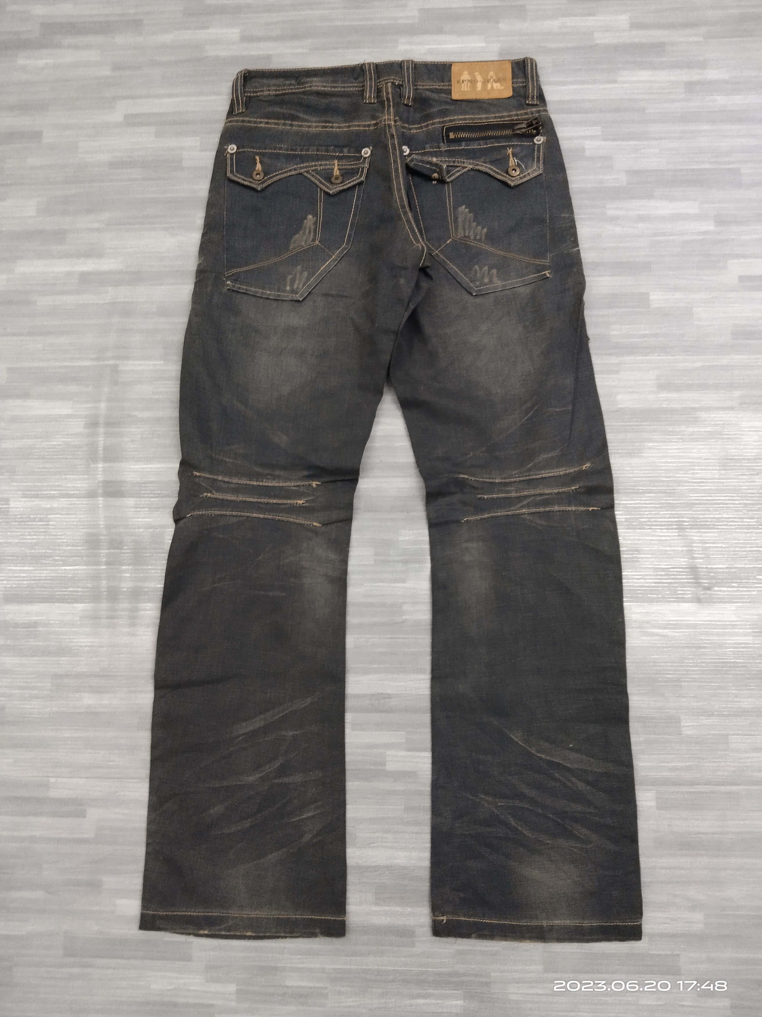 Japanese Brand TACTICAL WASHED BLACK EPMO JEANS Size US 30 / EU 46 - 3 Thumbnail