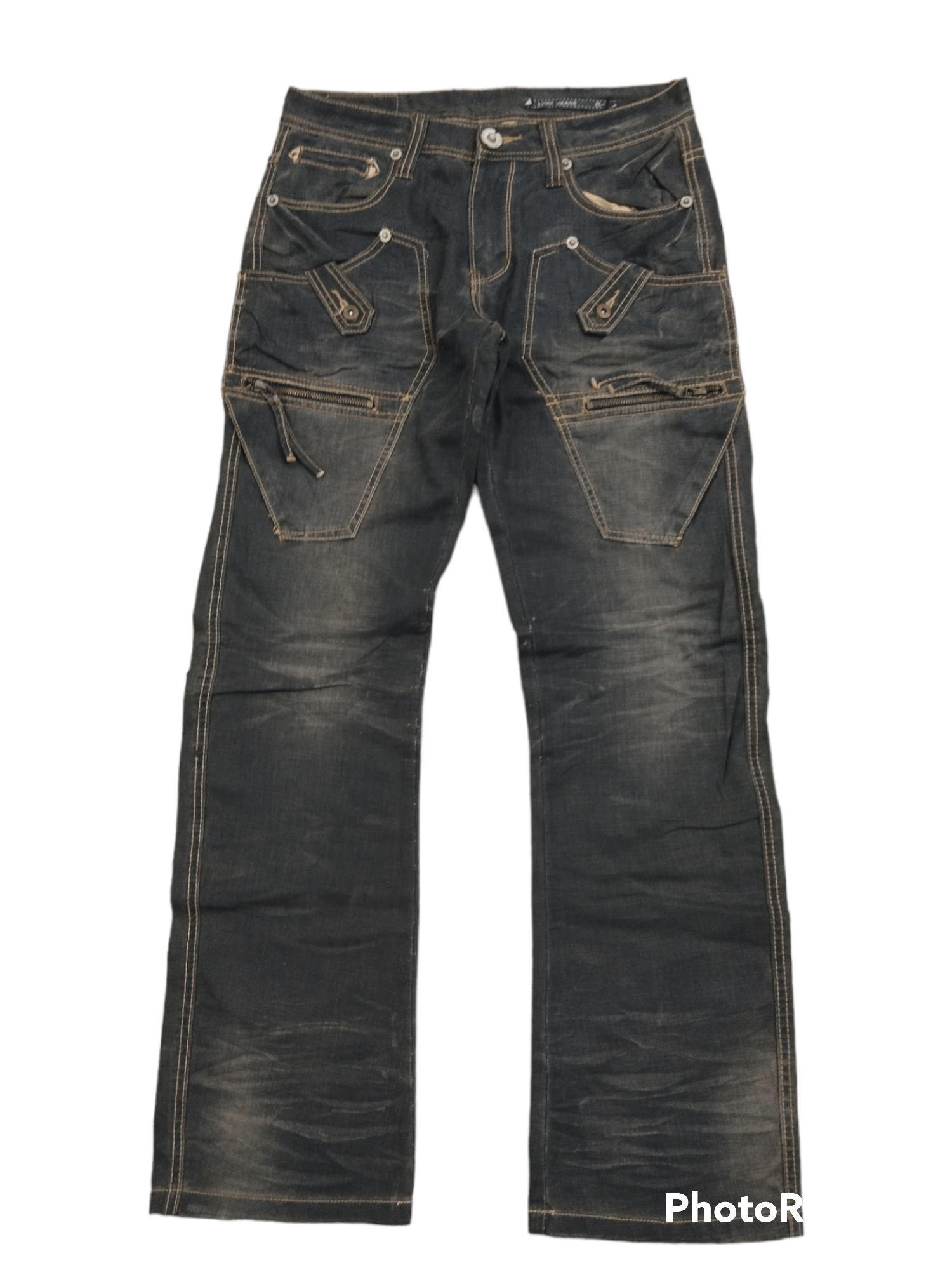 Japanese Brand TACTICAL WASHED BLACK EPMO JEANS Size US 30 / EU 46 - 1 Thumbnail