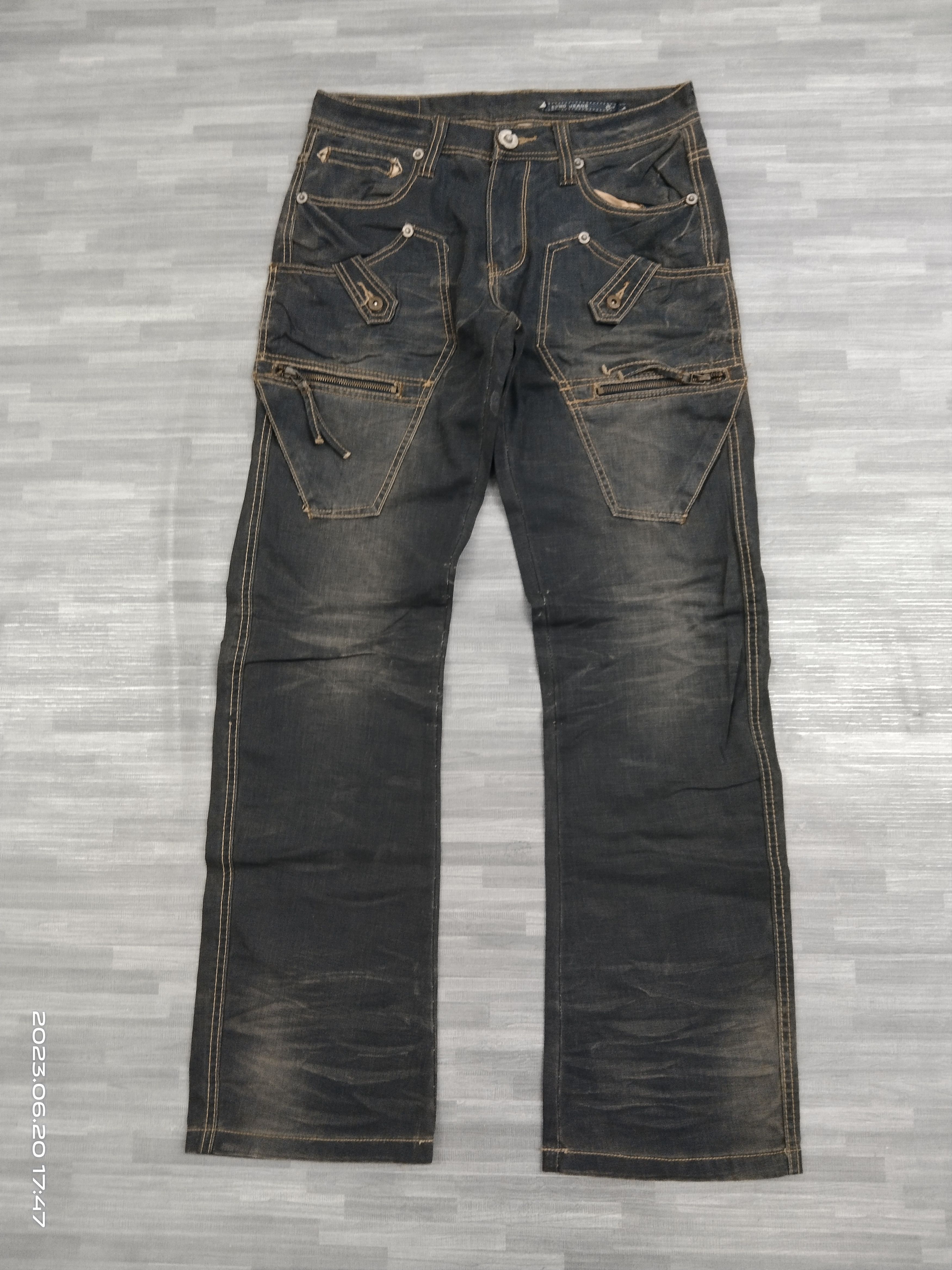 Japanese Brand TACTICAL WASHED BLACK EPMO JEANS Size US 30 / EU 46 - 2 Thumbnail
