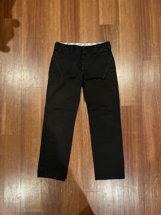 Number (N)ine Number nine dickies work pants red black | Grailed