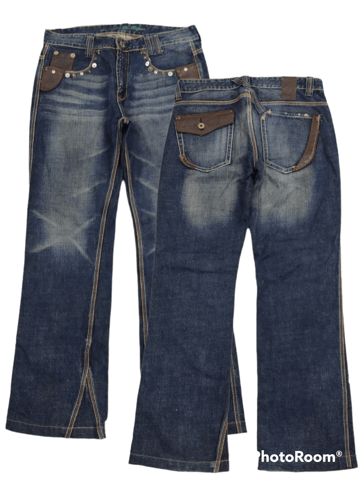 Other FLARE STUDDED FINASOFIA DE ROPAS DENIM PANTS Size US 32 / EU 48 - 1 Thumbnail