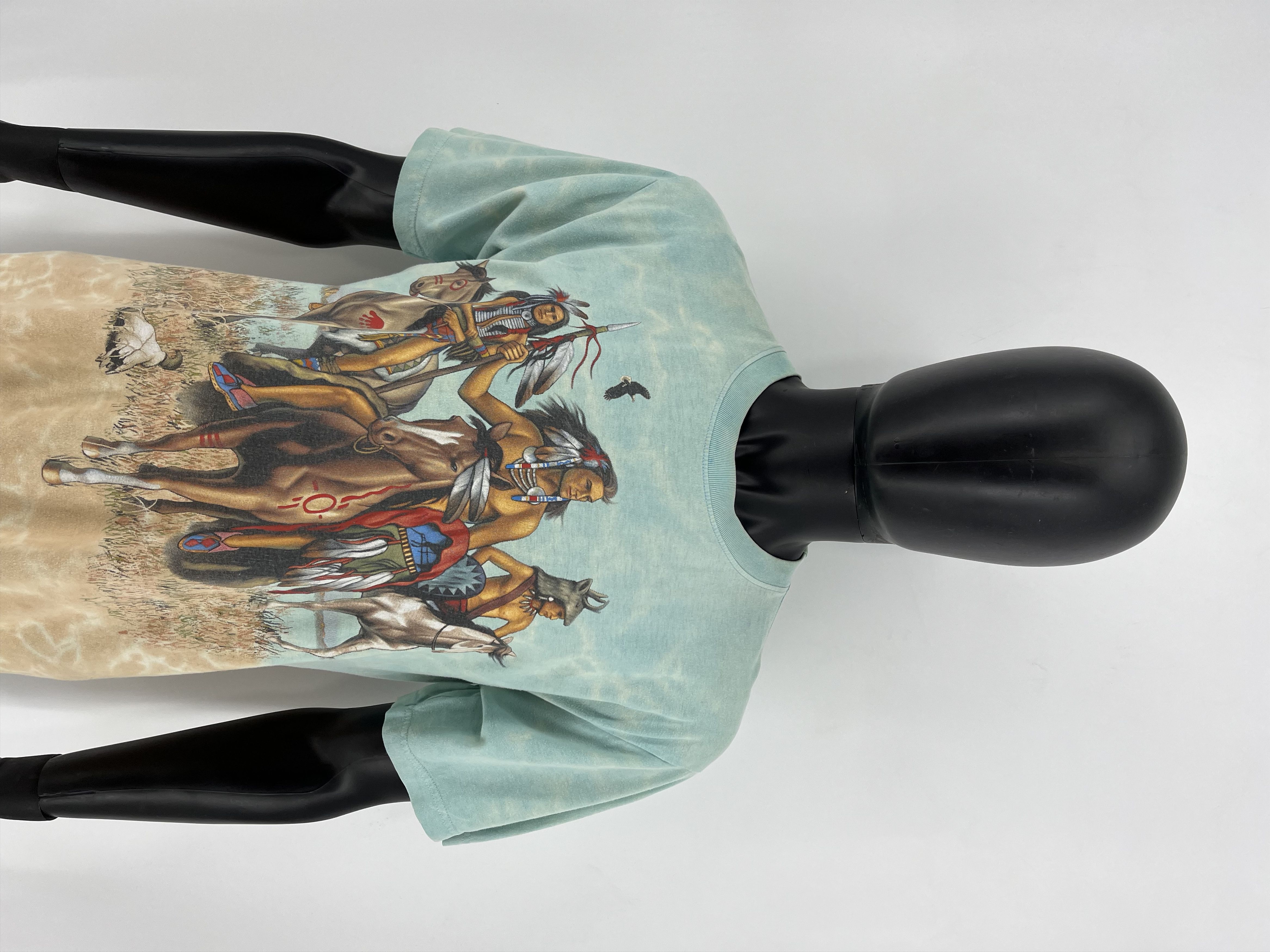 Tribal Streetwear × Vintage Vintage 90s Rock Eagle Double Sided Indian Chief Motorcyle Size US L / EU 52-54 / 3 - 1 Thumbnail