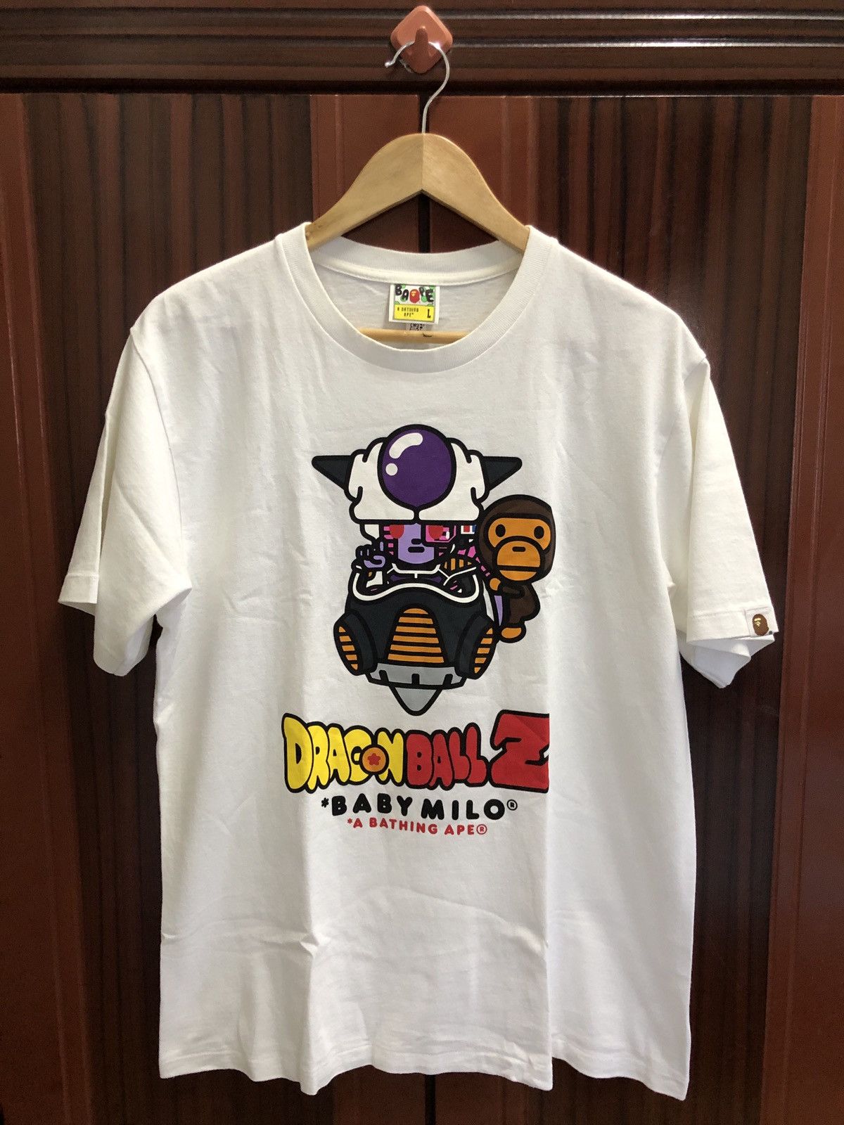 Bape 🔥BAPE Dragon Ball Z Frieza Clinging Baby Milo Tee Size US L / EU 52-54 / 3 - 1 Thumbnail
