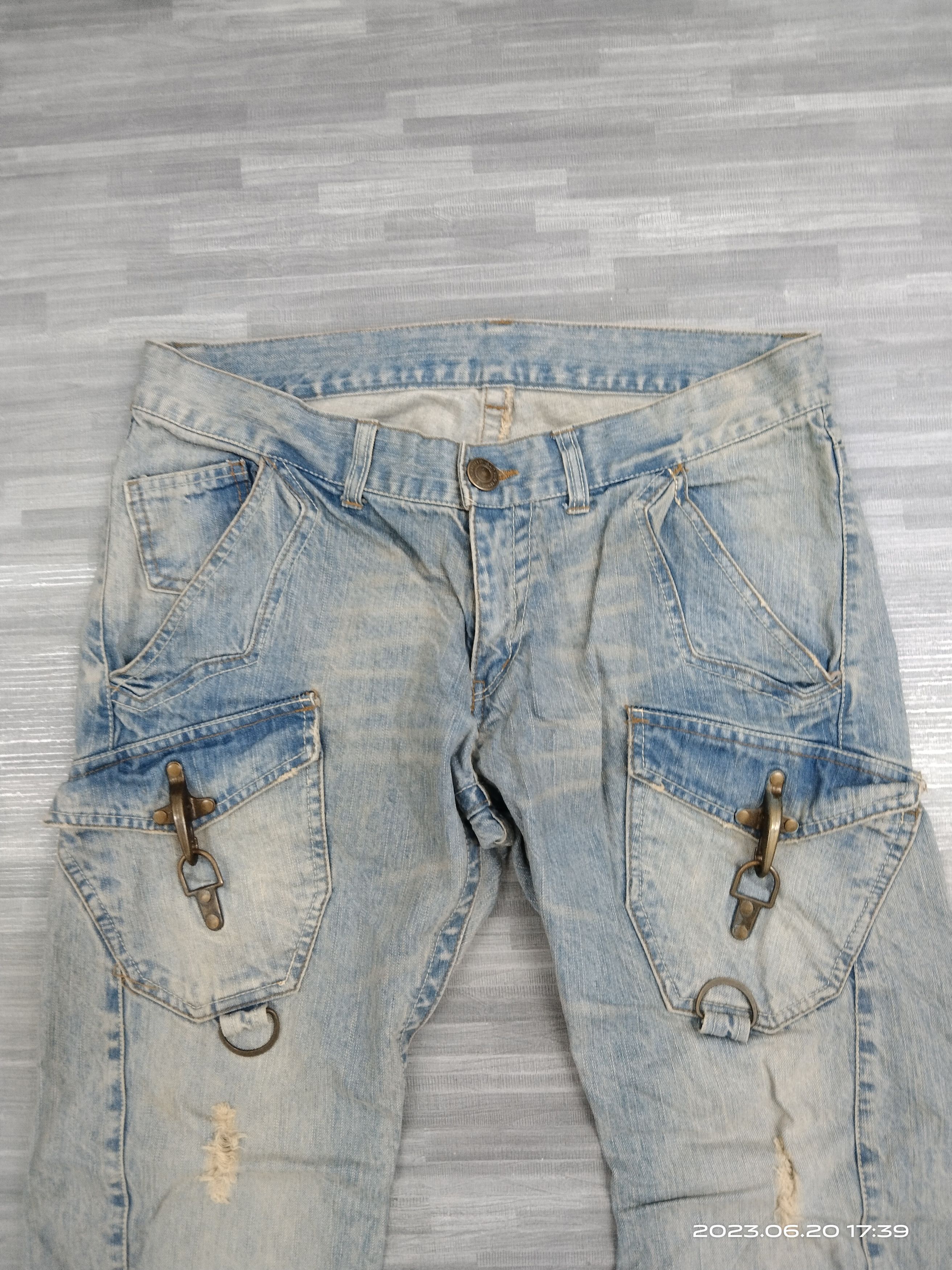 Japanese Brand FLARE TWIST SICK RATTLE TRAP DENIM PANTS Size US 33 - 4 Thumbnail