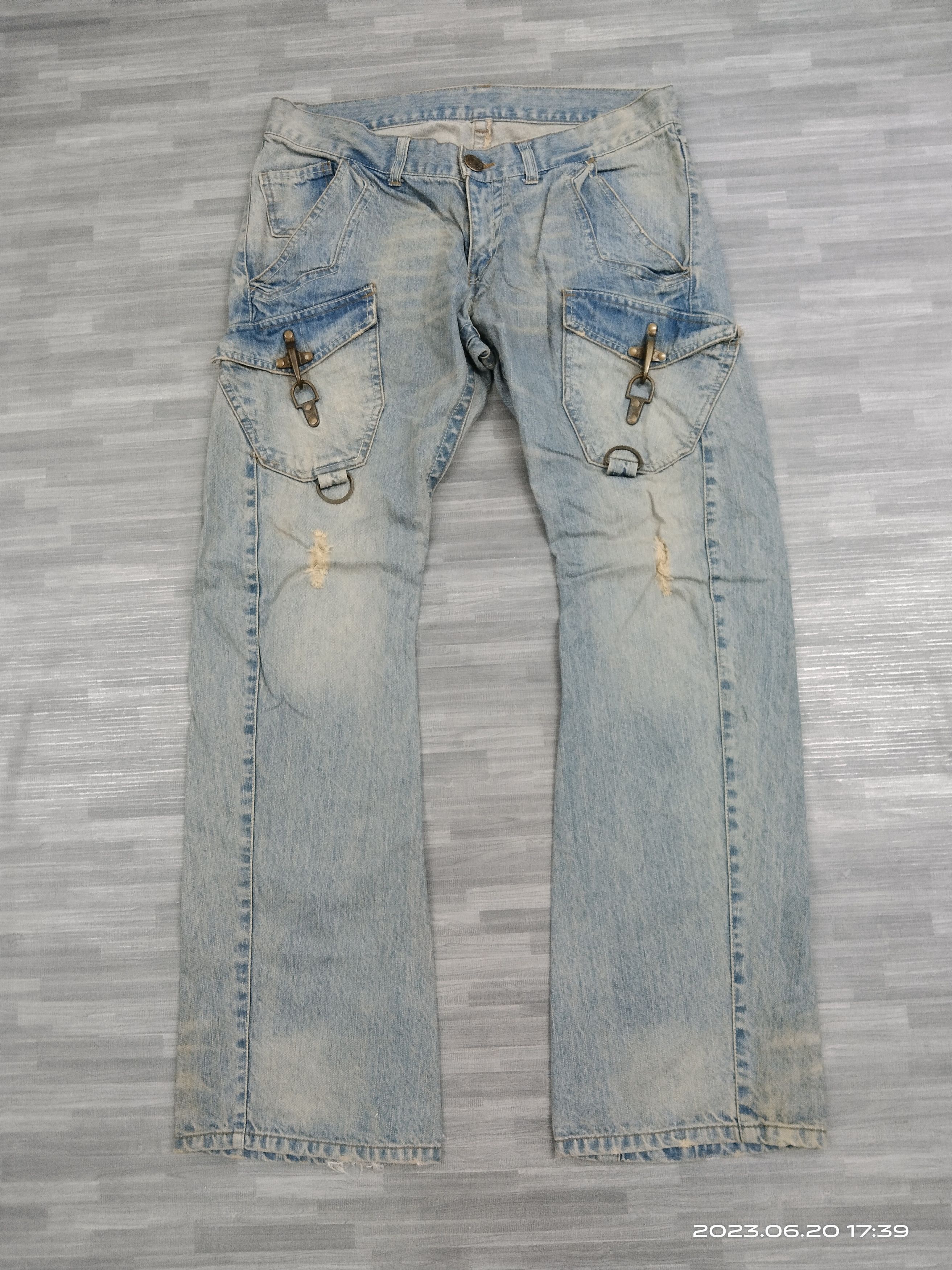 Japanese Brand FLARE TWIST SICK RATTLE TRAP DENIM PANTS Size US 33 - 2 Thumbnail