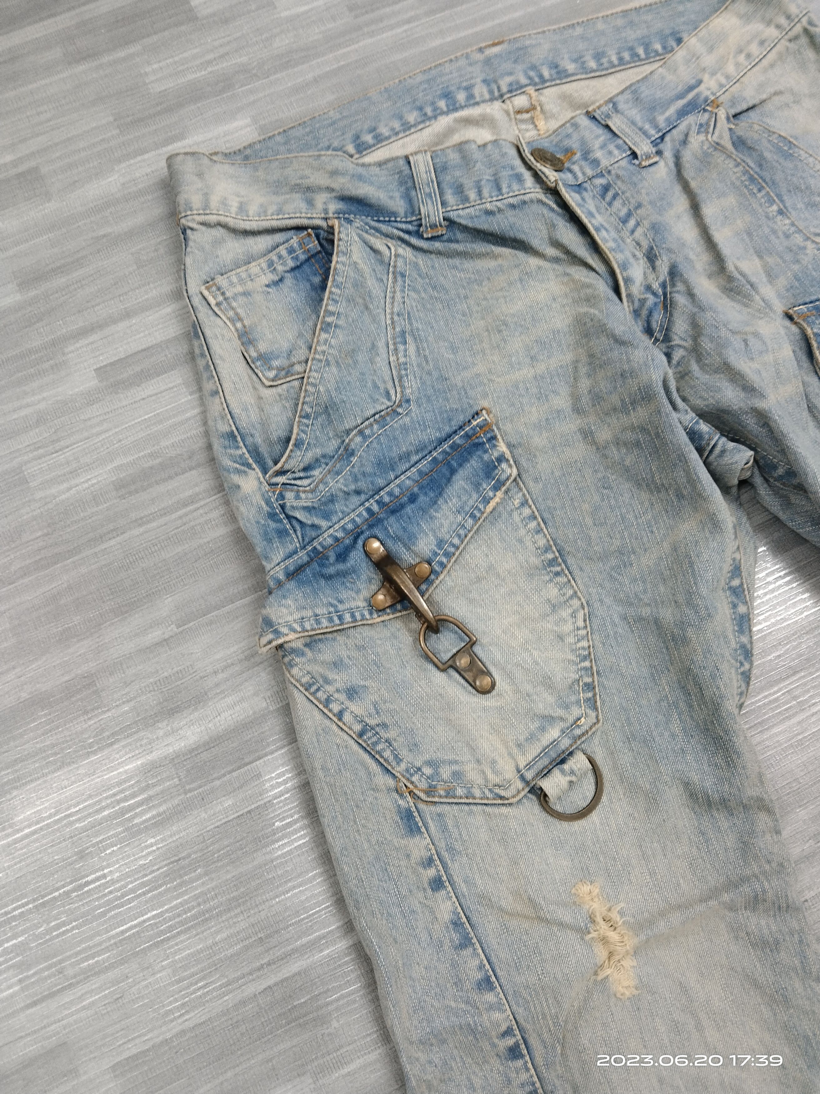 Japanese Brand FLARE TWIST SICK RATTLE TRAP DENIM PANTS Size US 33 - 6 Thumbnail