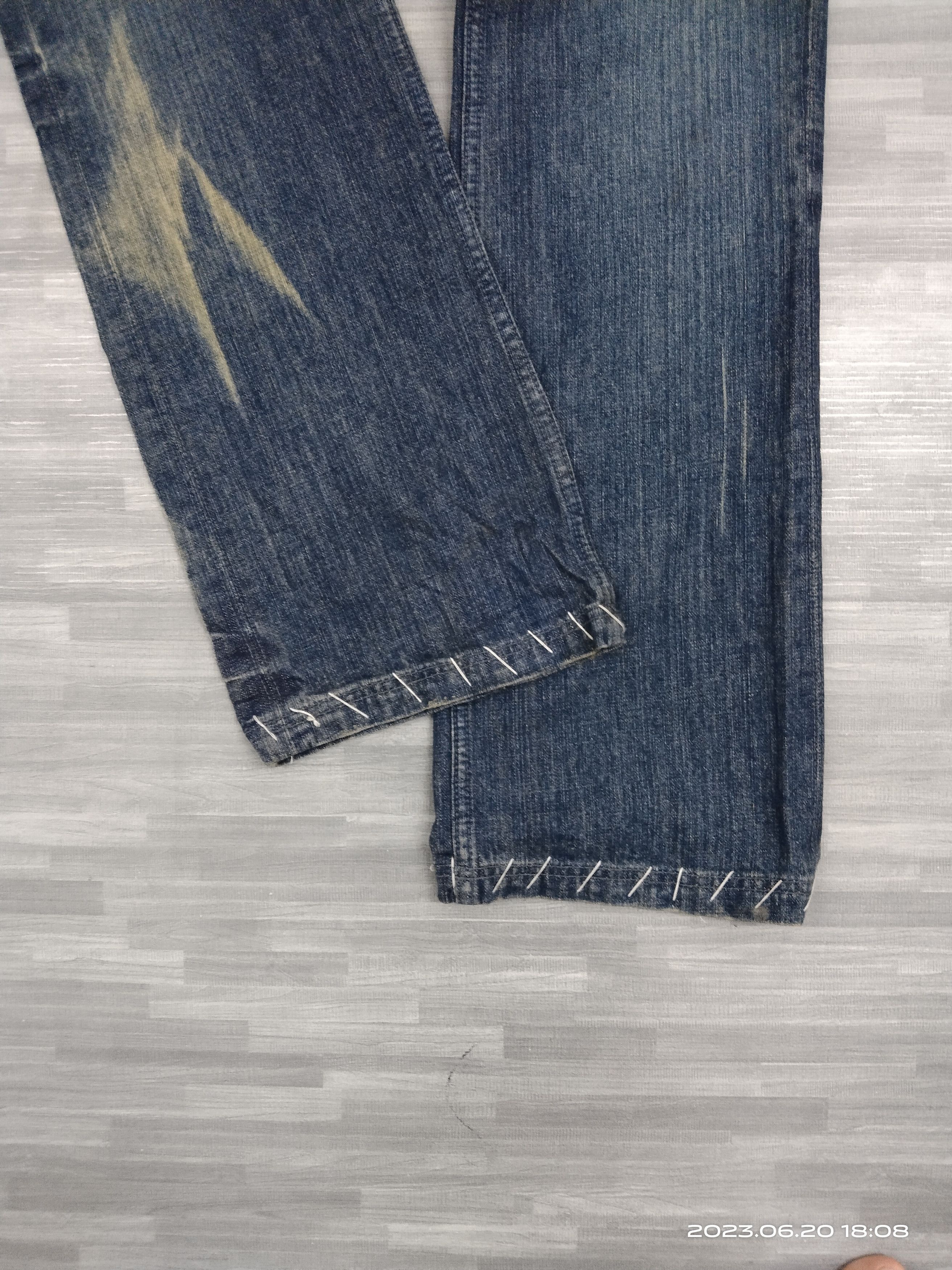 Japanese Brand FLARE SICK FADED NOUVEAU BRILLANT HOMME DENIM PANTS Size US 30 / EU 46 - 7 Thumbnail