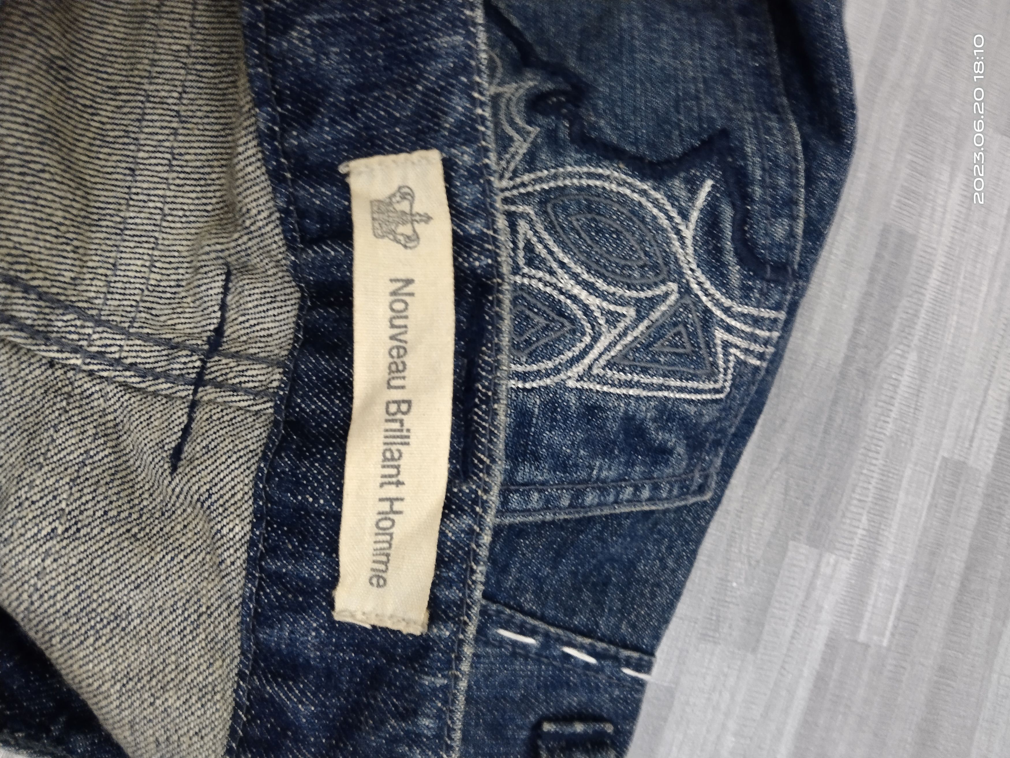 Japanese Brand FLARE SICK FADED NOUVEAU BRILLANT HOMME DENIM PANTS Size US 30 / EU 46 - 9 Thumbnail