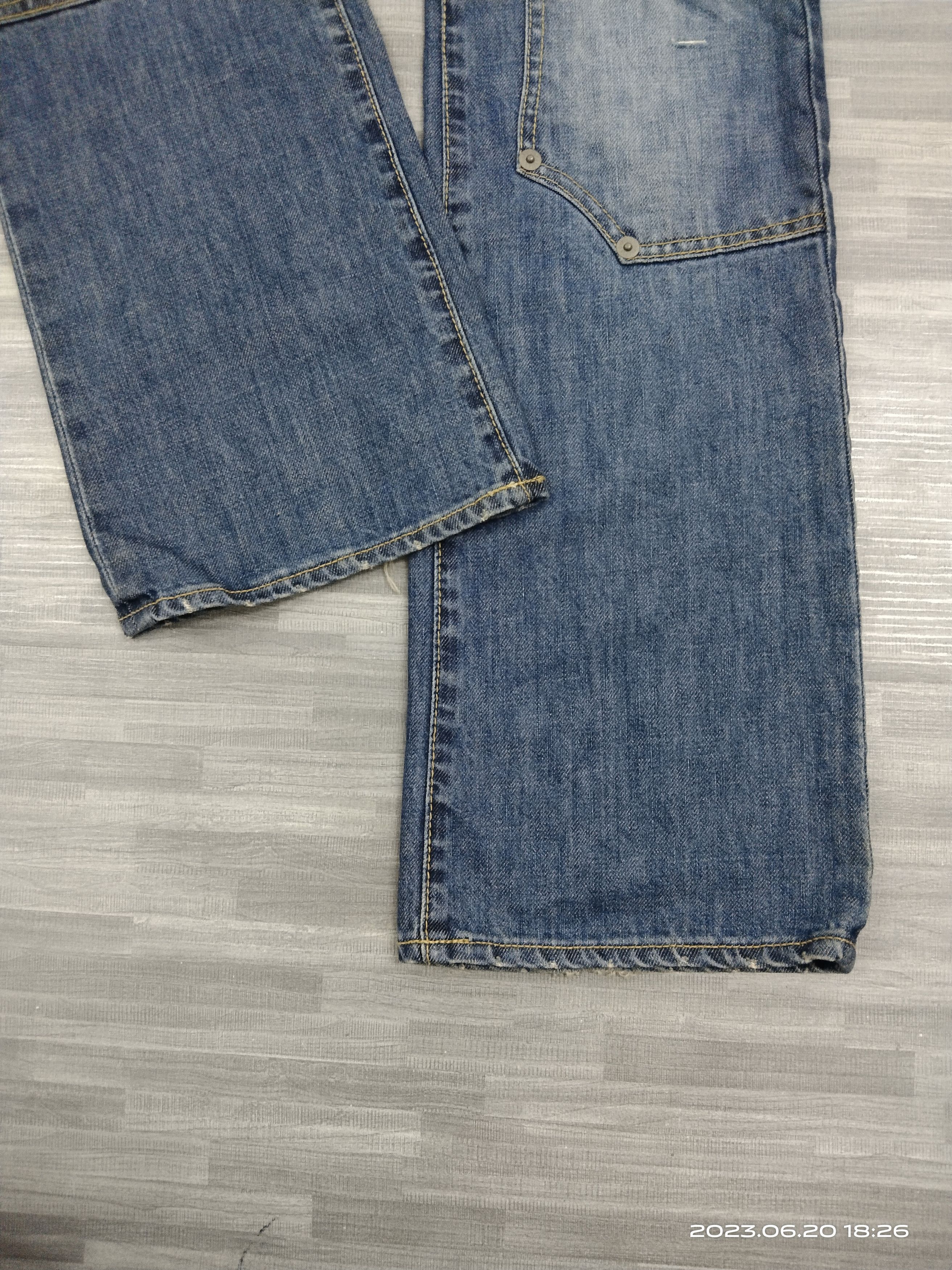 Purple Brand FLARE DOUBLE KNEE PURPLE & YELLOW DENIM Size US 30 / EU 46 - 8 Thumbnail