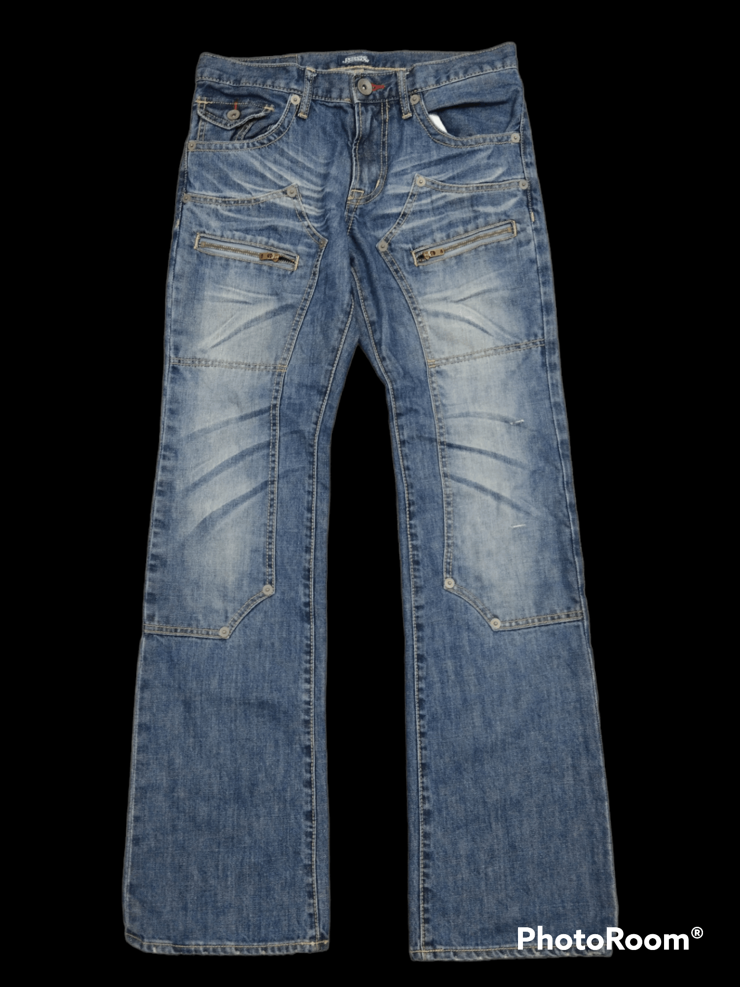 Purple Brand FLARE DOUBLE KNEE PURPLE & YELLOW DENIM Size US 30 / EU 46 - 1 Thumbnail