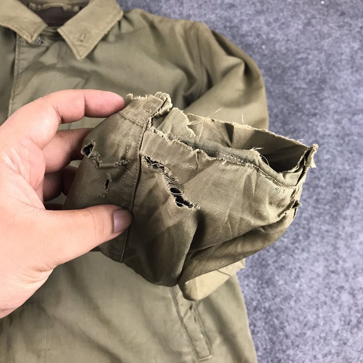 Vintage True Vtg Distressed US Navy Deck Jack N-4 1940s-1950s(WW2) Size US L / EU 52-54 / 3 - 8 Thumbnail