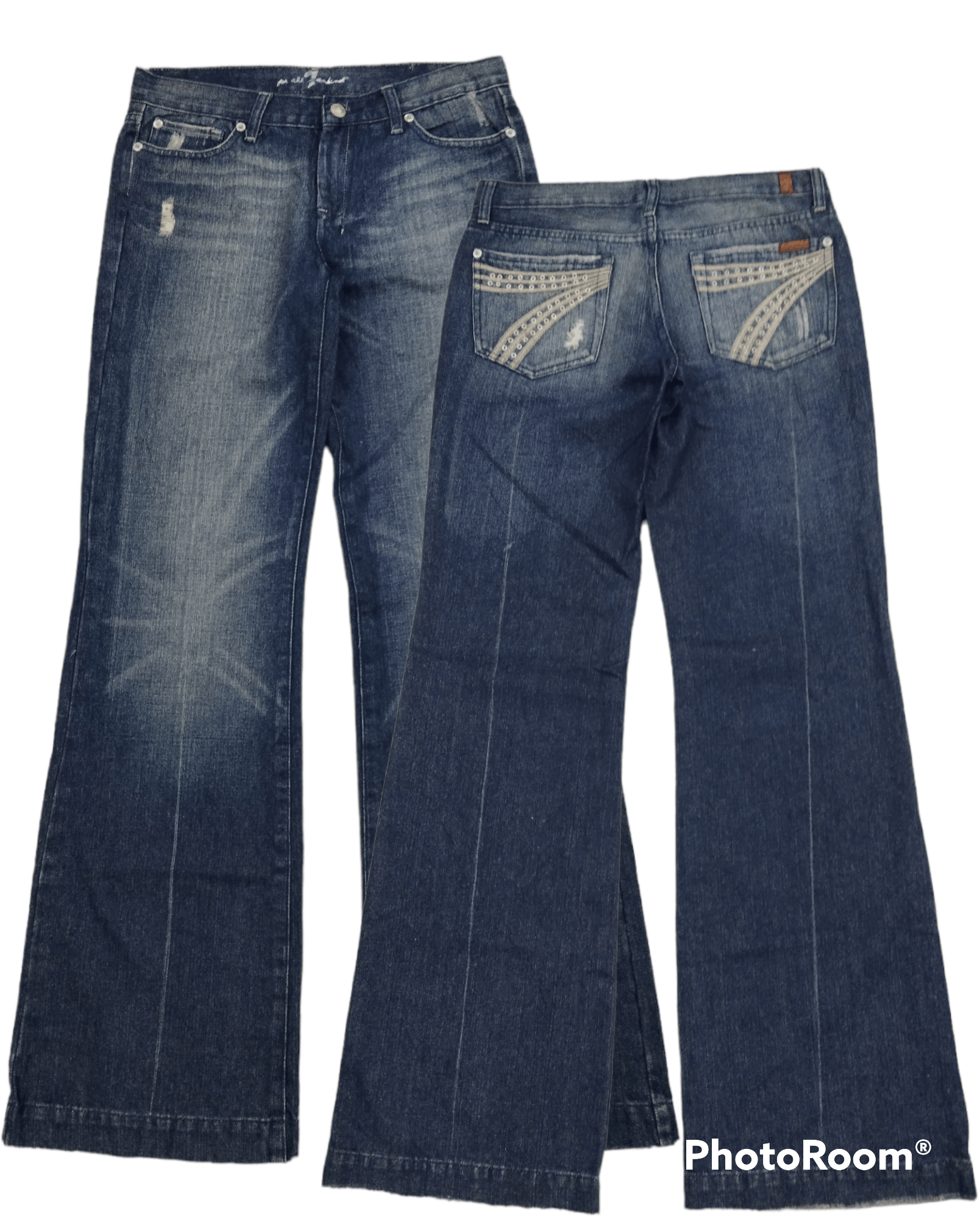 7 For All Mankind FLARE SICK 7 ALL FOR MANKIND DENIM PANTS Size US 29 - 1 Thumbnail