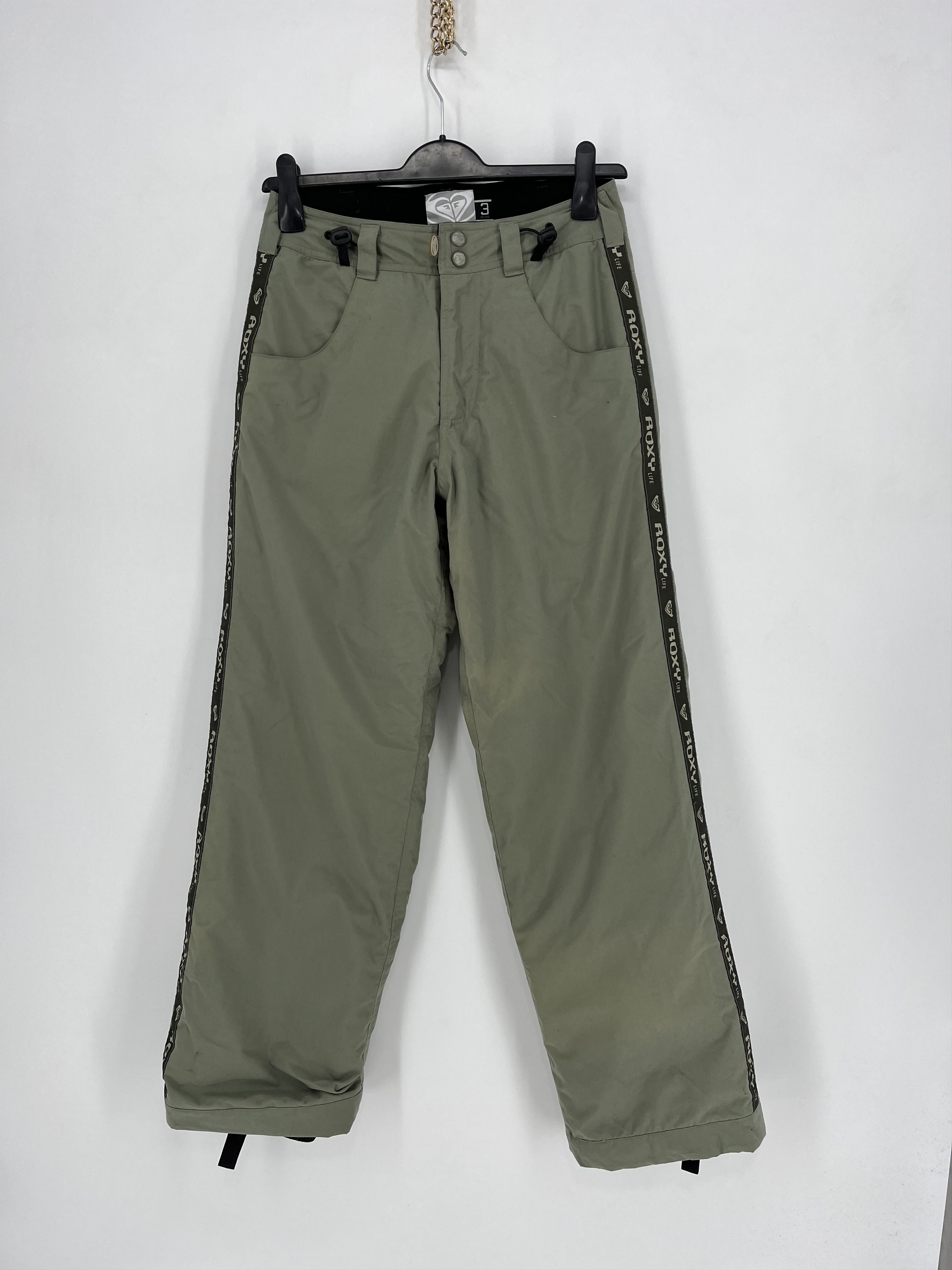 image of Overalls x Quiksilver Vintage Roxy X Quiksilver Monogram Ski Pants in Green, Men's (Size 30)