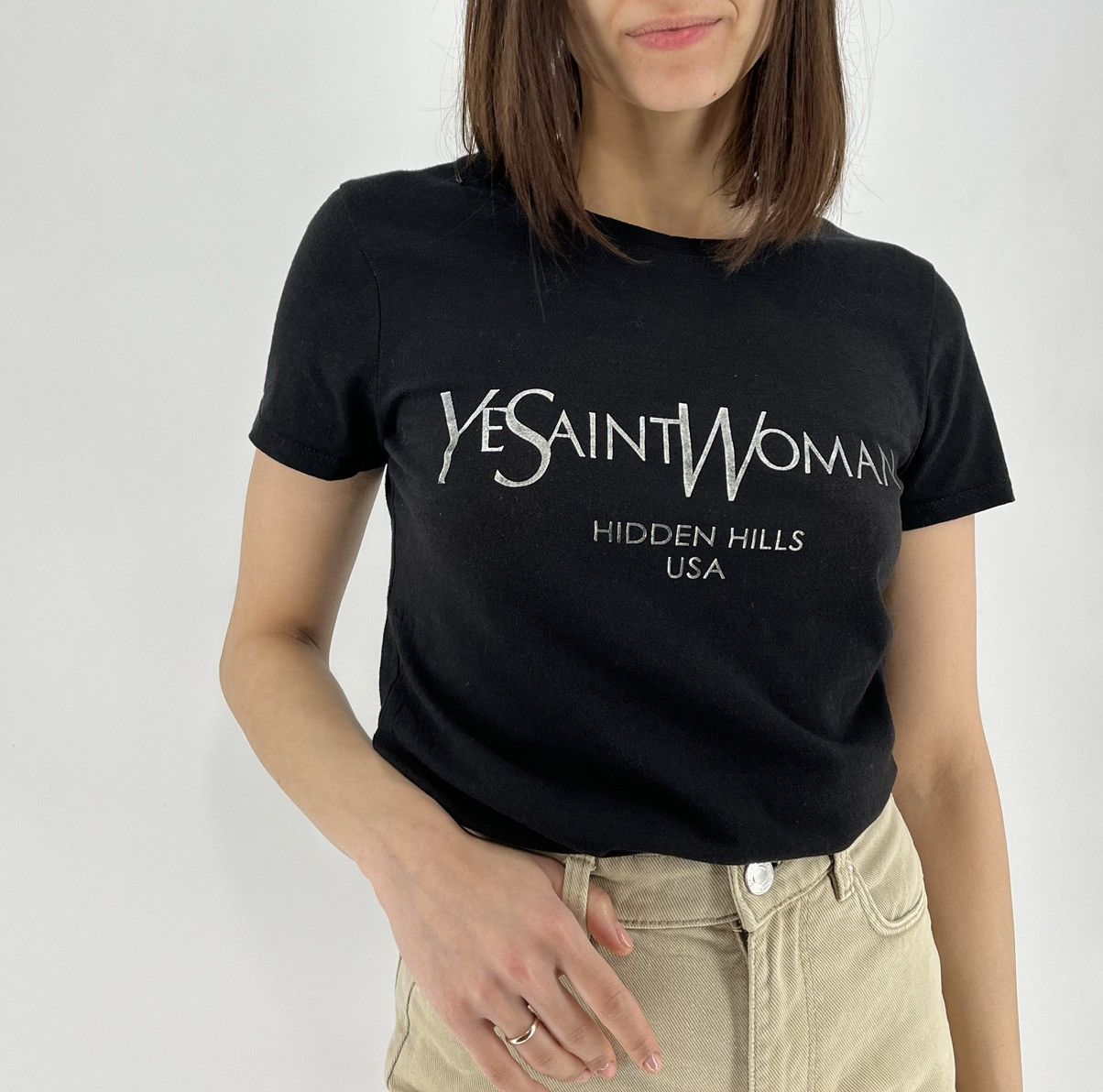 Rap Tees Vintage Y2K YeSaintWoman Hype Tee YE Faded Logo Kanyewest Size M / US 6-8 / IT 42-44 - 4 Thumbnail