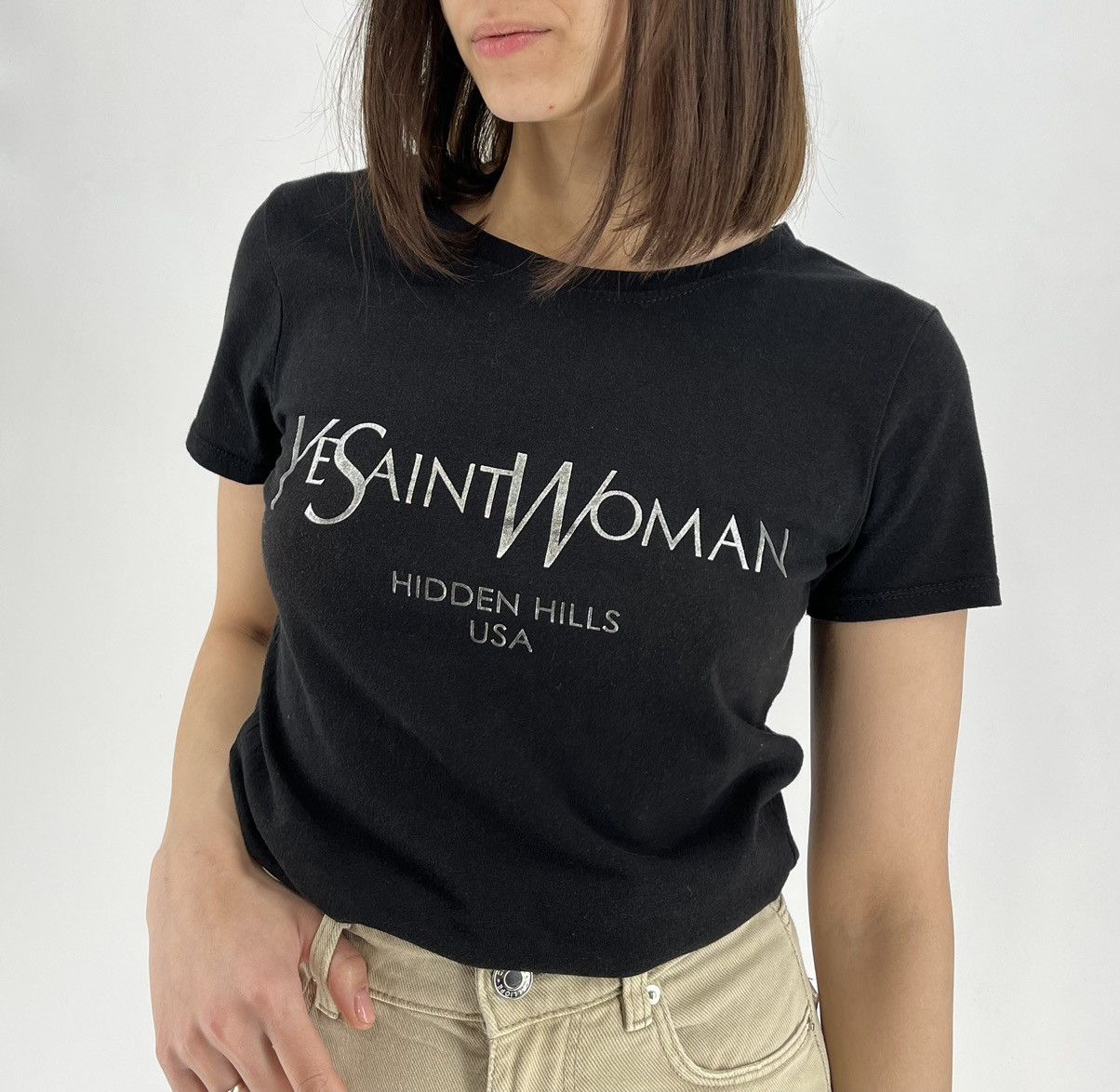 Rap Tees Vintage Y2K YeSaintWoman Hype Tee YE Faded Logo Kanyewest Size M / US 6-8 / IT 42-44 - 1 Thumbnail