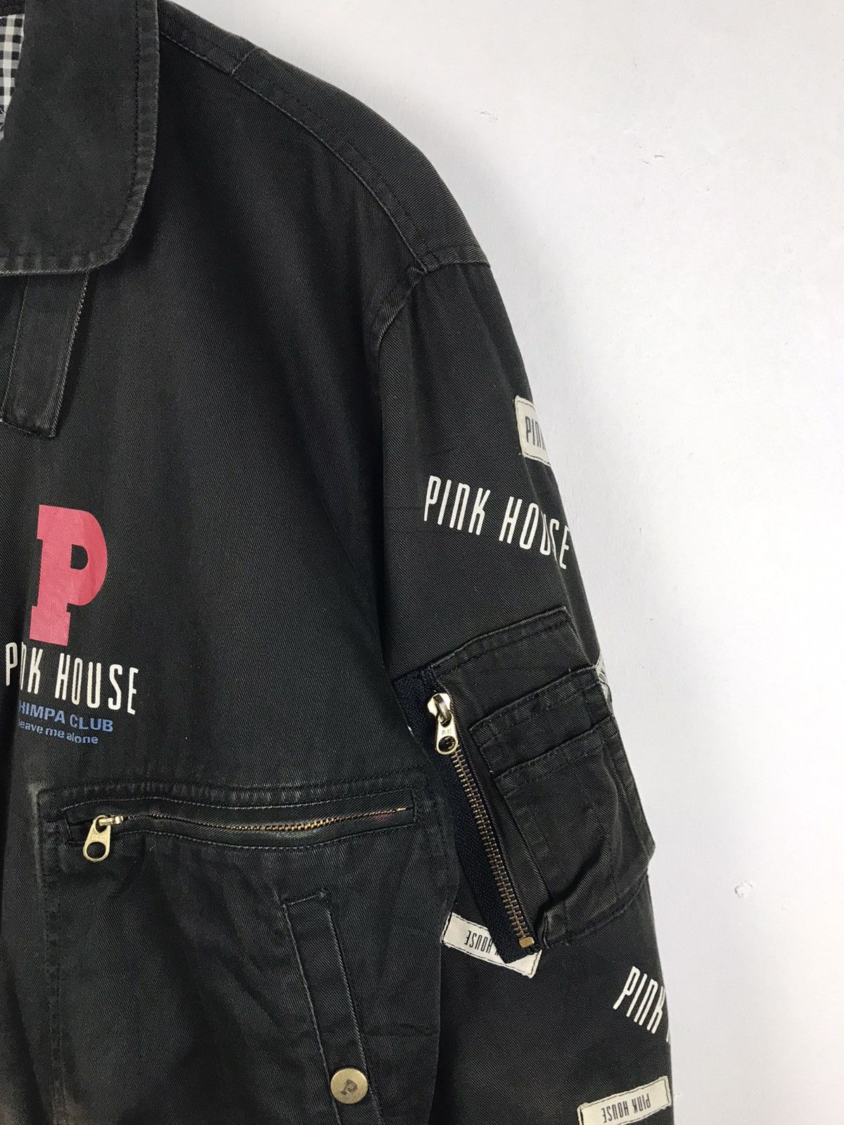 Japanese Brand × Pink House × Vintage Pink House Patch bomber super sunfaded jacket Size US L / EU 52-54 / 3 - 4 Thumbnail