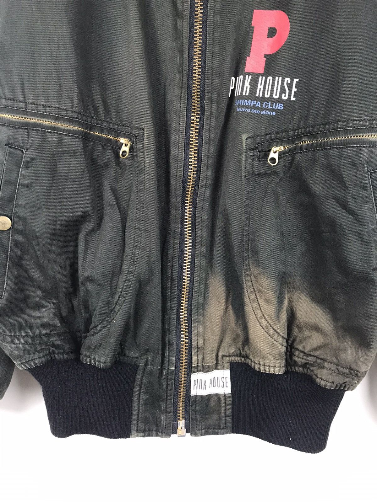 Japanese Brand × Pink House × Vintage Pink House Patch bomber super sunfaded jacket Size US L / EU 52-54 / 3 - 6 Thumbnail