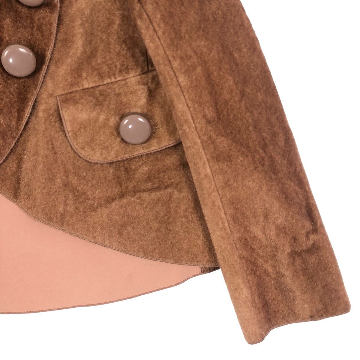 Louis Vuitton Louis Vuitton Dusty Rose Double Breasted Faux Fur Jacket Size XS / US 0-2 / IT 36-38 - 5 Thumbnail