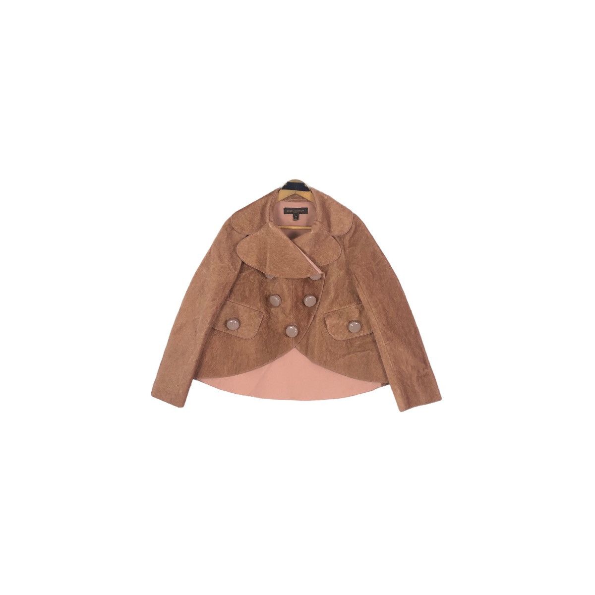 Louis Vuitton Louis Vuitton Dusty Rose Double Breasted Faux Fur Jacket Size XS / US 0-2 / IT 36-38 - 2 Thumbnail