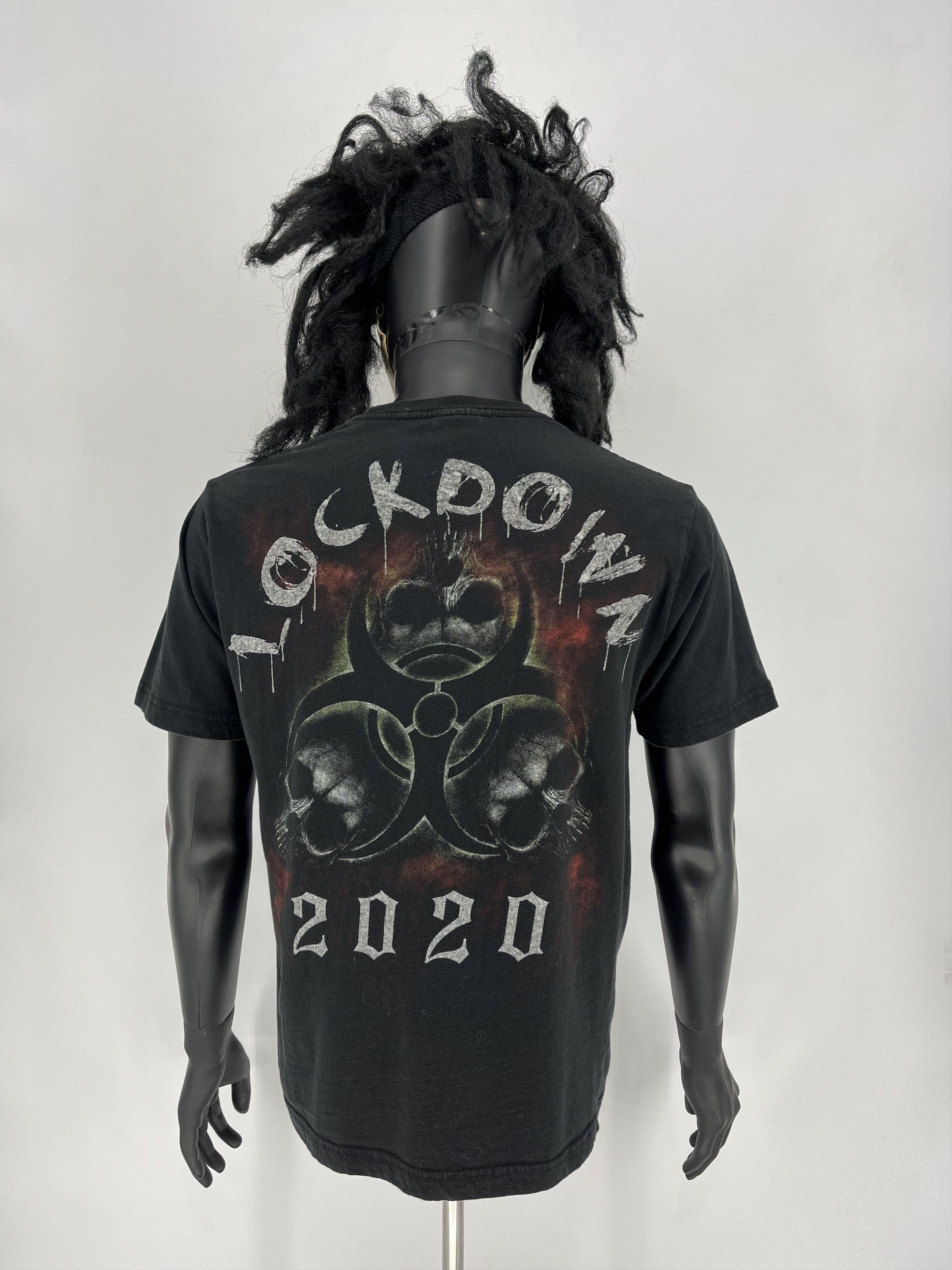 Band Tees × Vintage Vintage Y2K spiral skull like a boss lockdown 2020 Dead Face Size US M / EU 48-50 / 2 - 6 Thumbnail