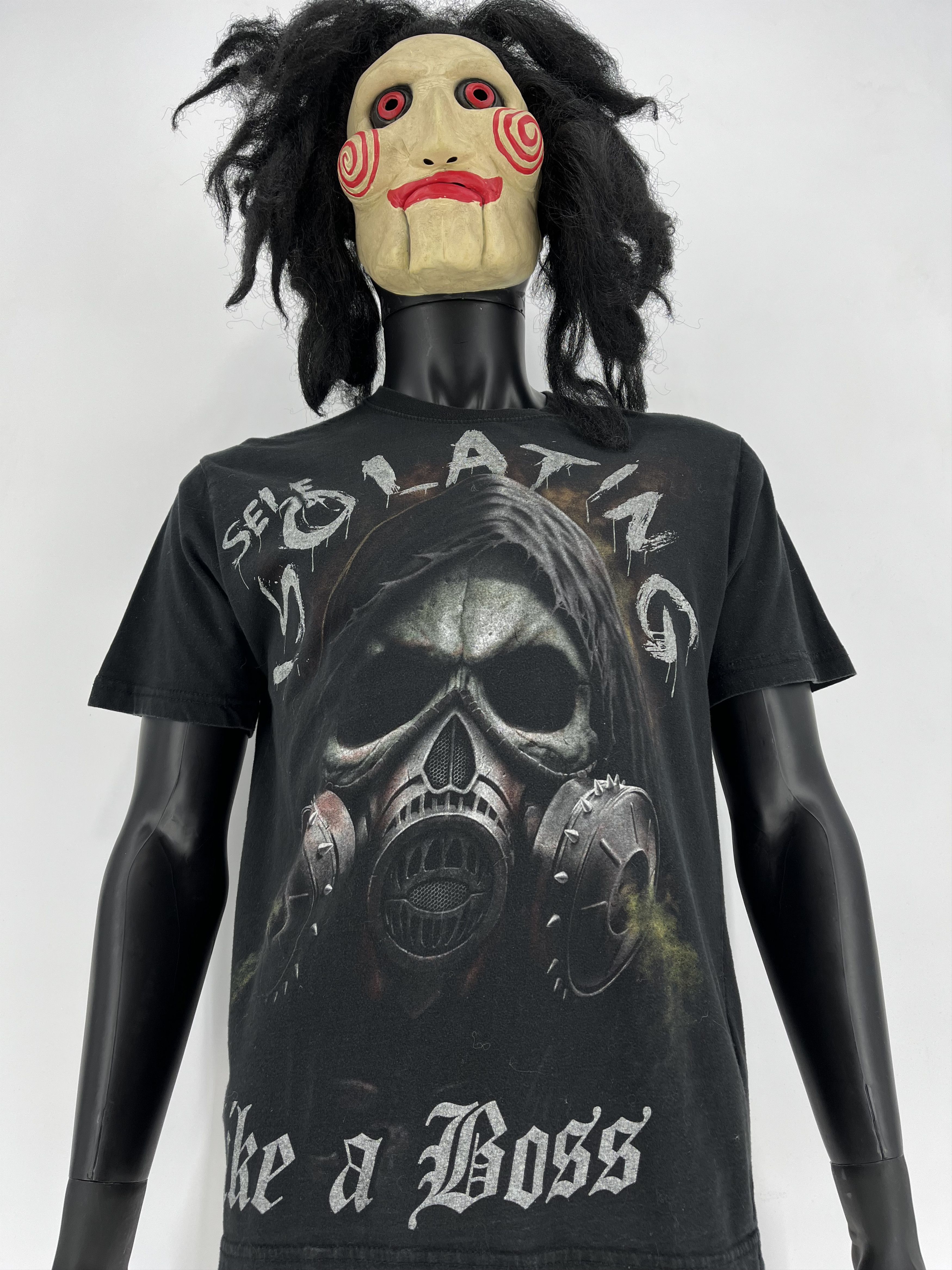 Band Tees × Vintage Vintage Y2K spiral skull like a boss lockdown 2020 Dead Face Size US M / EU 48-50 / 2 - 5 Thumbnail