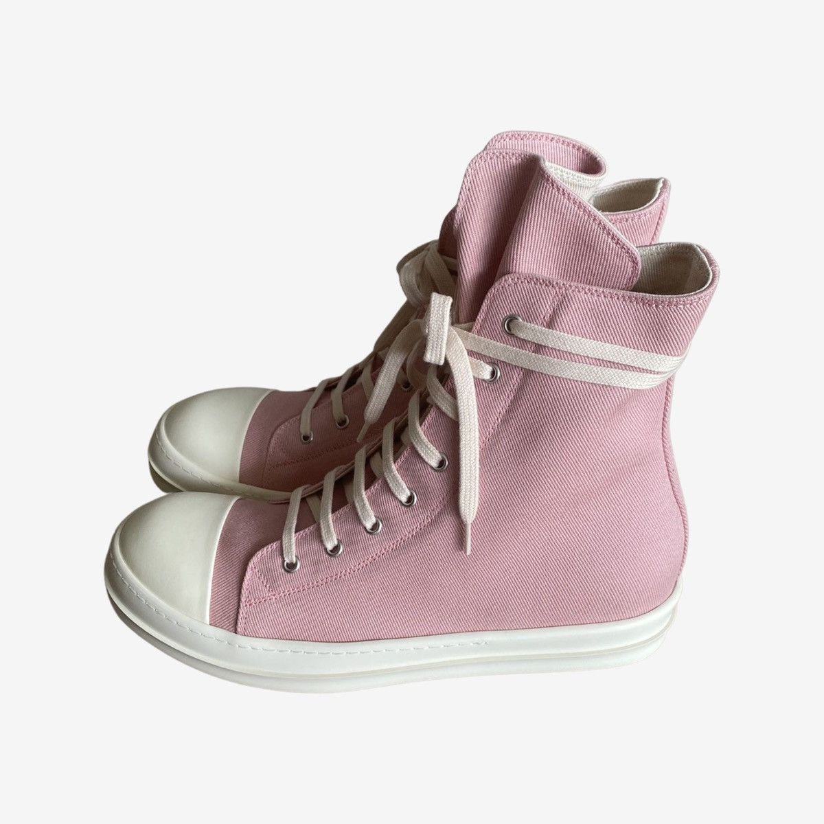 image of Rick Owens x Rick Owens Drkshdw Pink Hightop Shoes, Men's (Size 11)