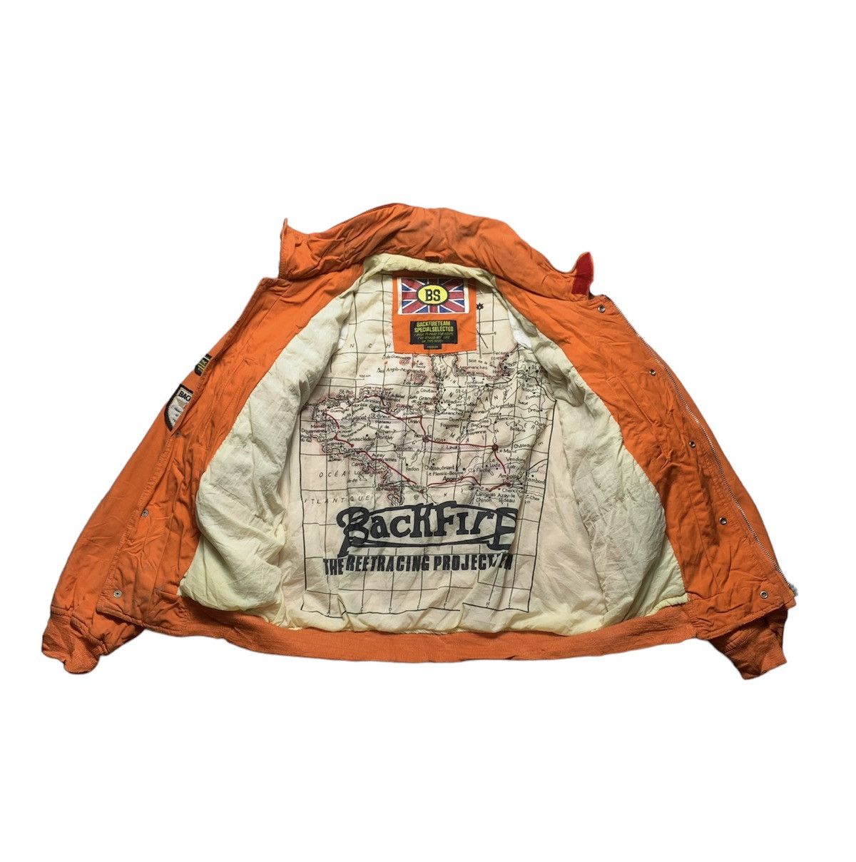 Japanese Brand Vintage 80s Back Fire Patches Flight Bomber Jacket Size US M / EU 48-50 / 2 - 3 Thumbnail