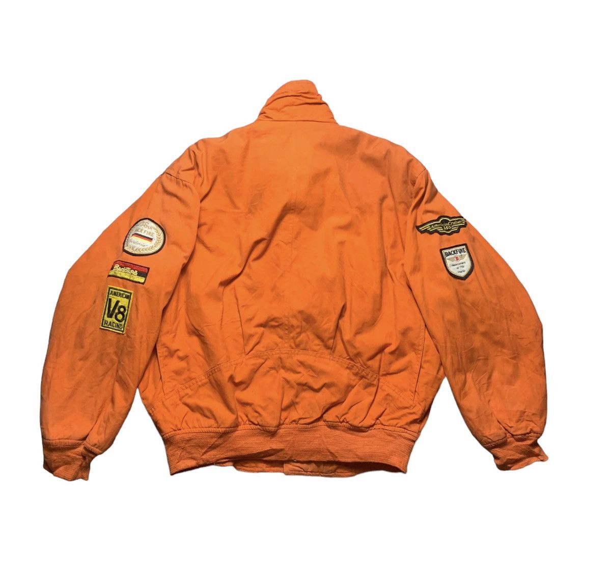Japanese Brand Vintage 80s Back Fire Patches Flight Bomber Jacket Size US M / EU 48-50 / 2 - 4 Thumbnail