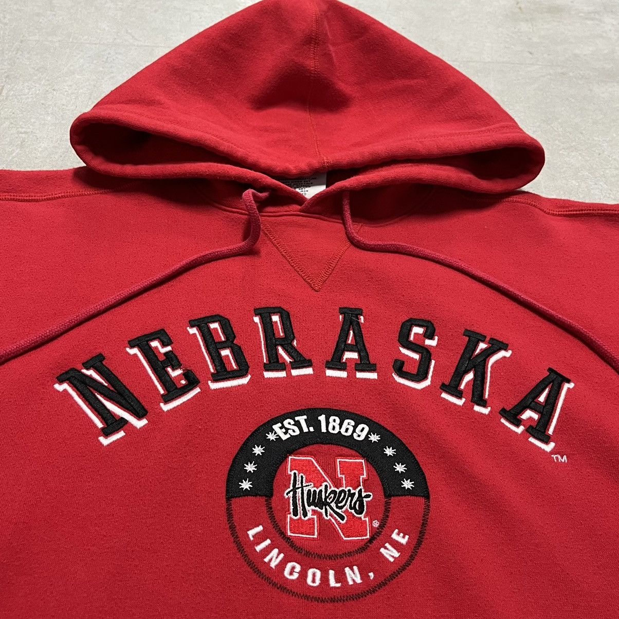 Lee × Vintage Vintage Nebraska Huskers Hoodie Size US XL / EU 56 / 4 - 3 Thumbnail