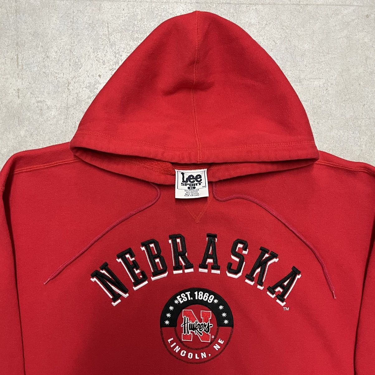 Lee × Vintage Vintage Nebraska Huskers Hoodie Size US XL / EU 56 / 4 - 2 Thumbnail