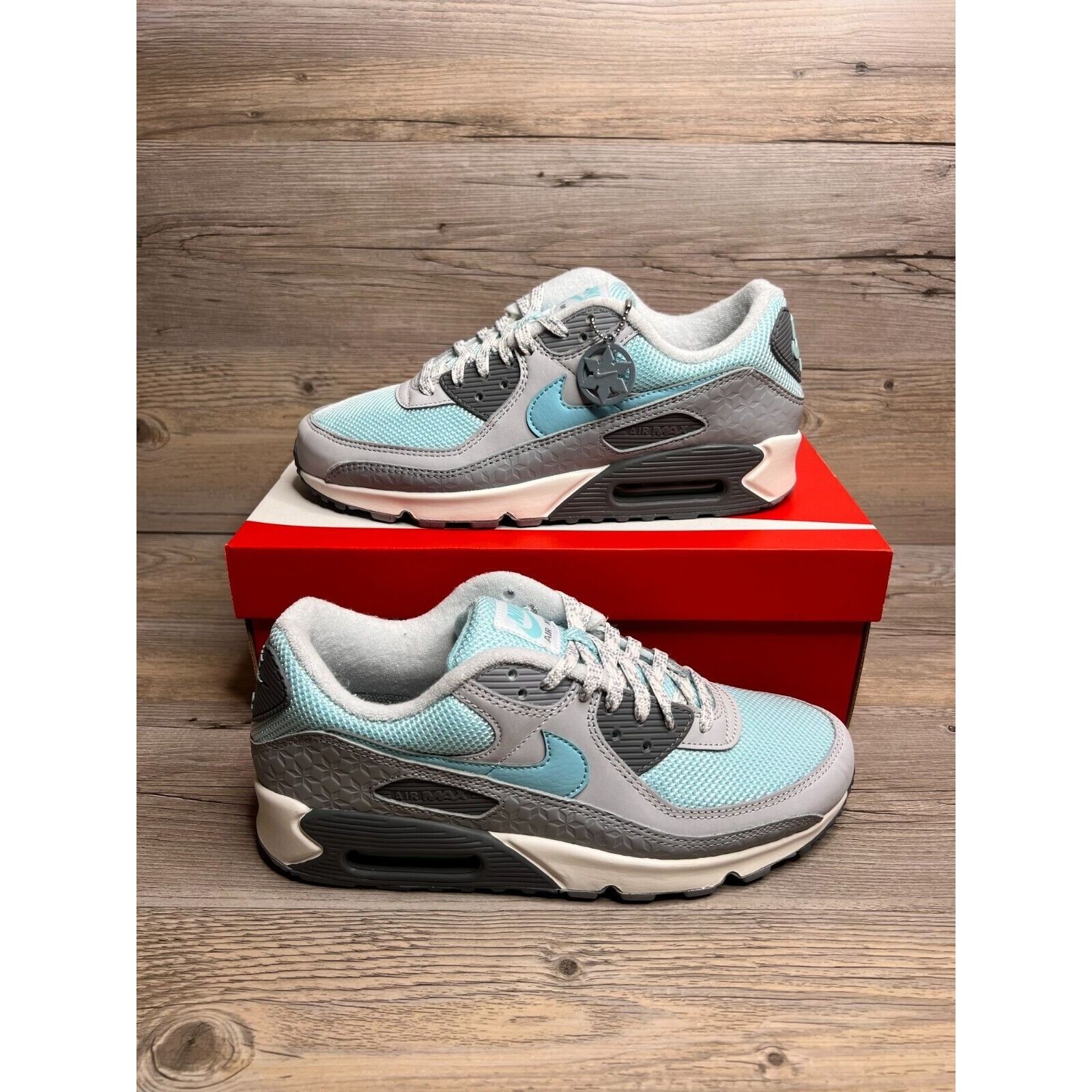 image of Nike Air Max 90 Snowflake Mens Size 12 Wolf Grey Copa Cool Shoes