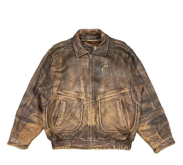 Other Vtg Type K-1 USAF Army Leather Flight Jacket Size US L / EU 52-54 / 3 - 15 Thumbnail