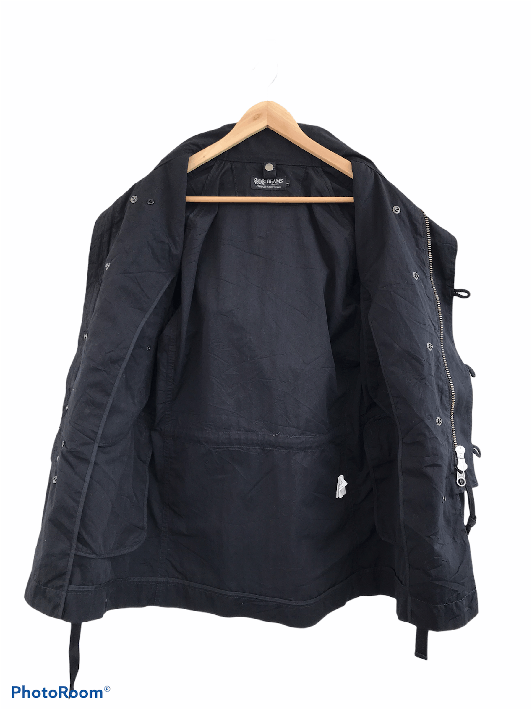 Beams Plus Beams black Parka tactical multipocket jacket Size US S / EU 44-46 / 1 - 3 Thumbnail