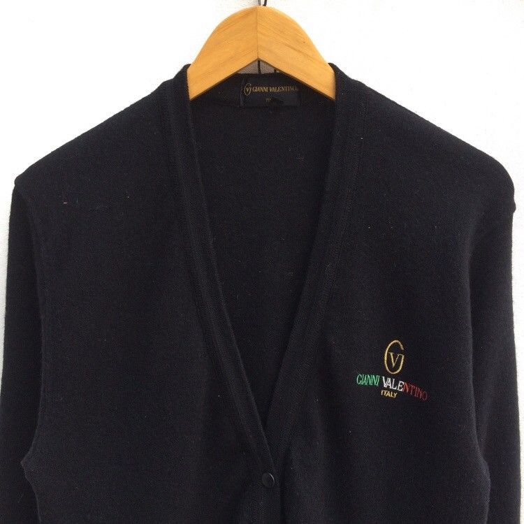 Valentino Gianni Valentino Dark Wool Buttons Cardigan Sweater Size US L / EU 52-54 / 3 - 1 Thumbnail