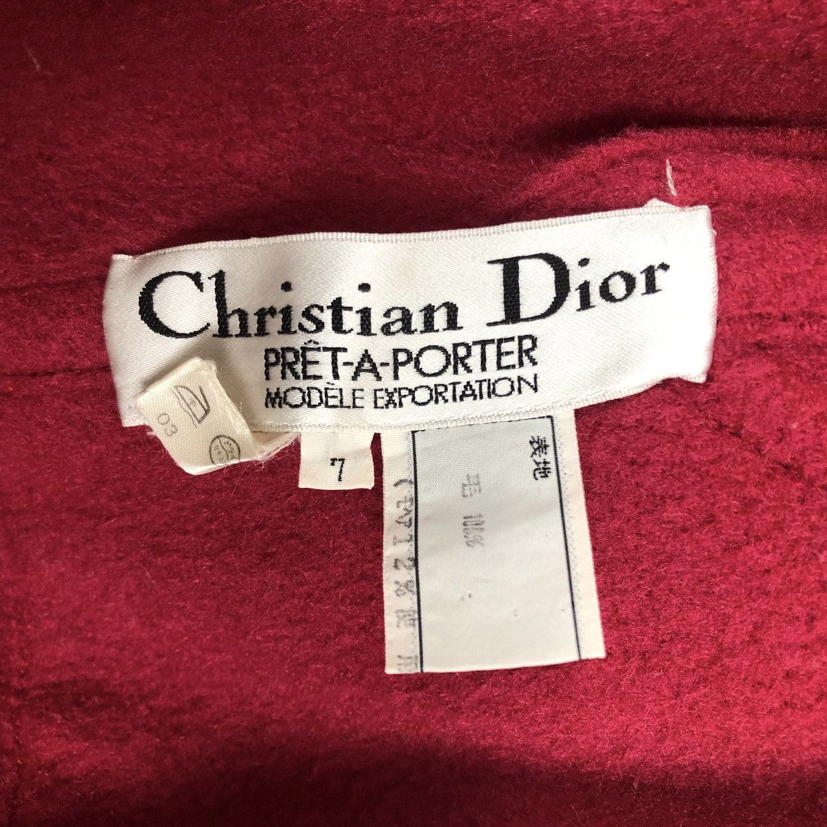 Dior Vintage 80s Christian Dior Prêt-A-Porter Wool Trench Coat Size M / US 6-8 / IT 42-44 - 10 Thumbnail