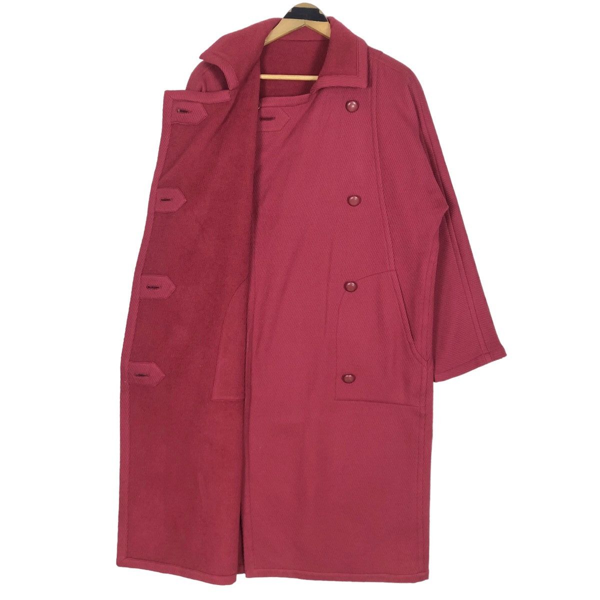 Dior Vintage 80s Christian Dior Prêt-A-Porter Wool Trench Coat Size M / US 6-8 / IT 42-44 - 8 Thumbnail