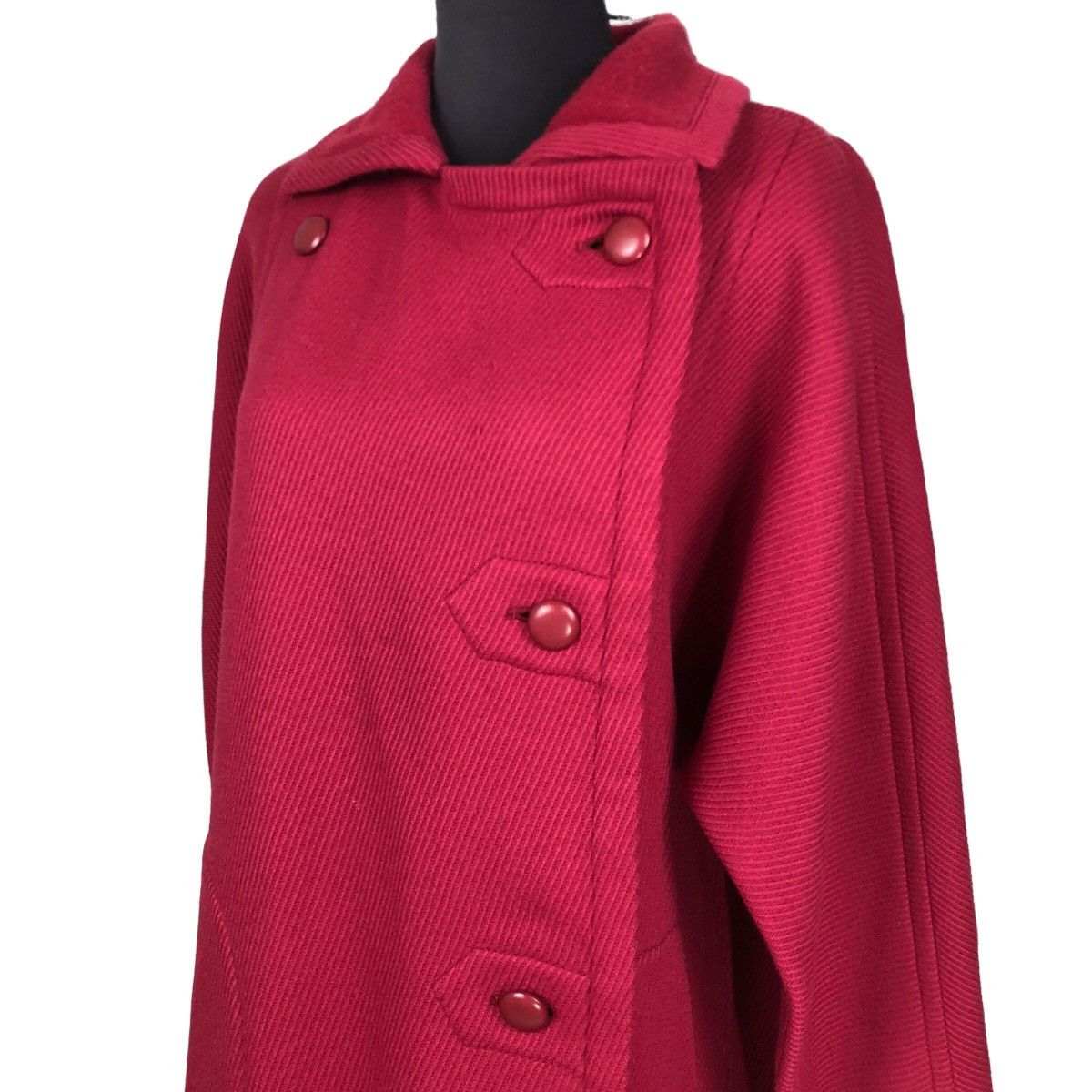 Dior Vintage 80s Christian Dior Prêt-A-Porter Wool Trench Coat Size M / US 6-8 / IT 42-44 - 2 Thumbnail