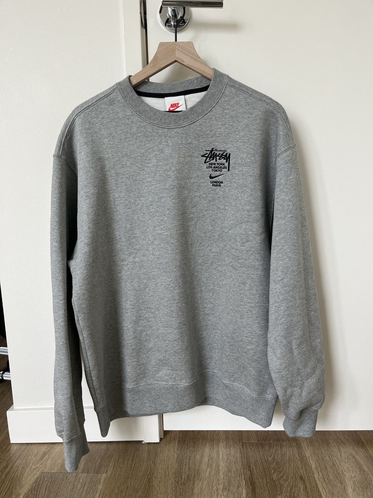 Nike x Stussy Crewneck Sweatshirt "Grey"