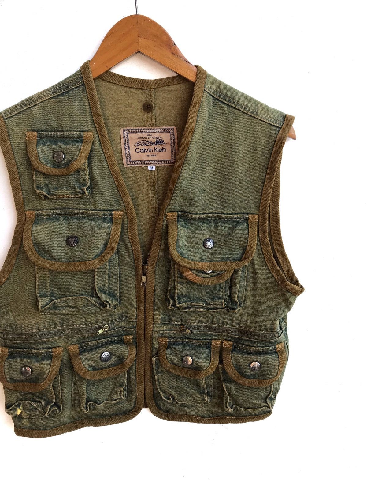 Calvin Klein Calvin Klein Denim Multipocket Streetwear Vest Size US S / EU 44-46 / 1 - 3 Thumbnail