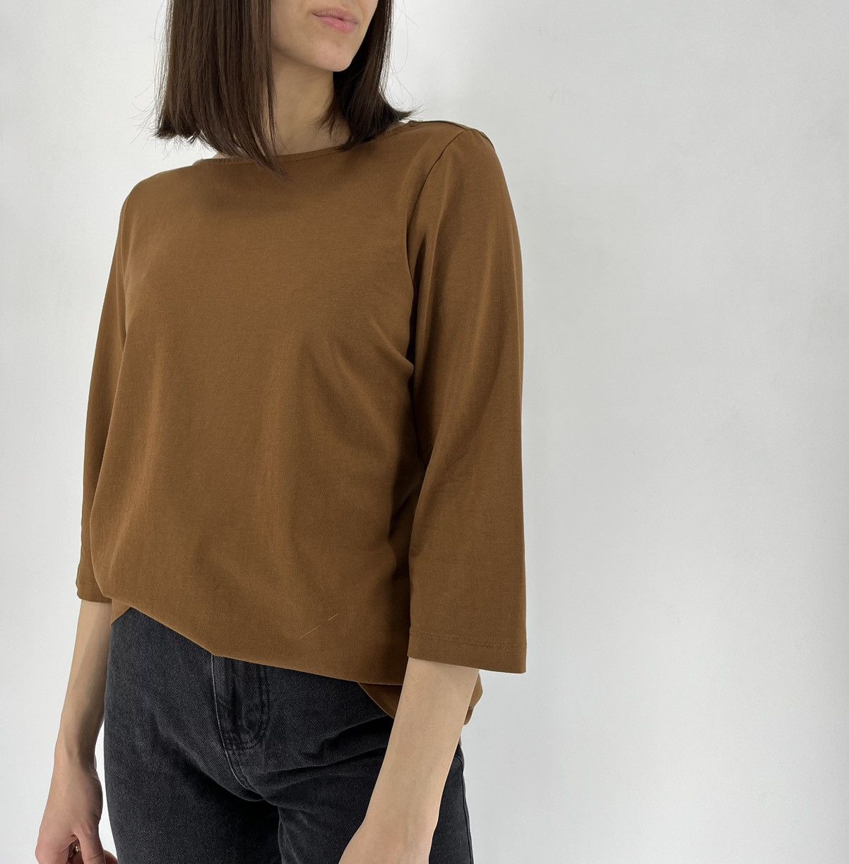 Essentials × Fear of God Vintage Fear of God Essentials Crew Neck Long Tshirt Tan Size XL / US 12-14 / IT 48-50 - 2 Thumbnail
