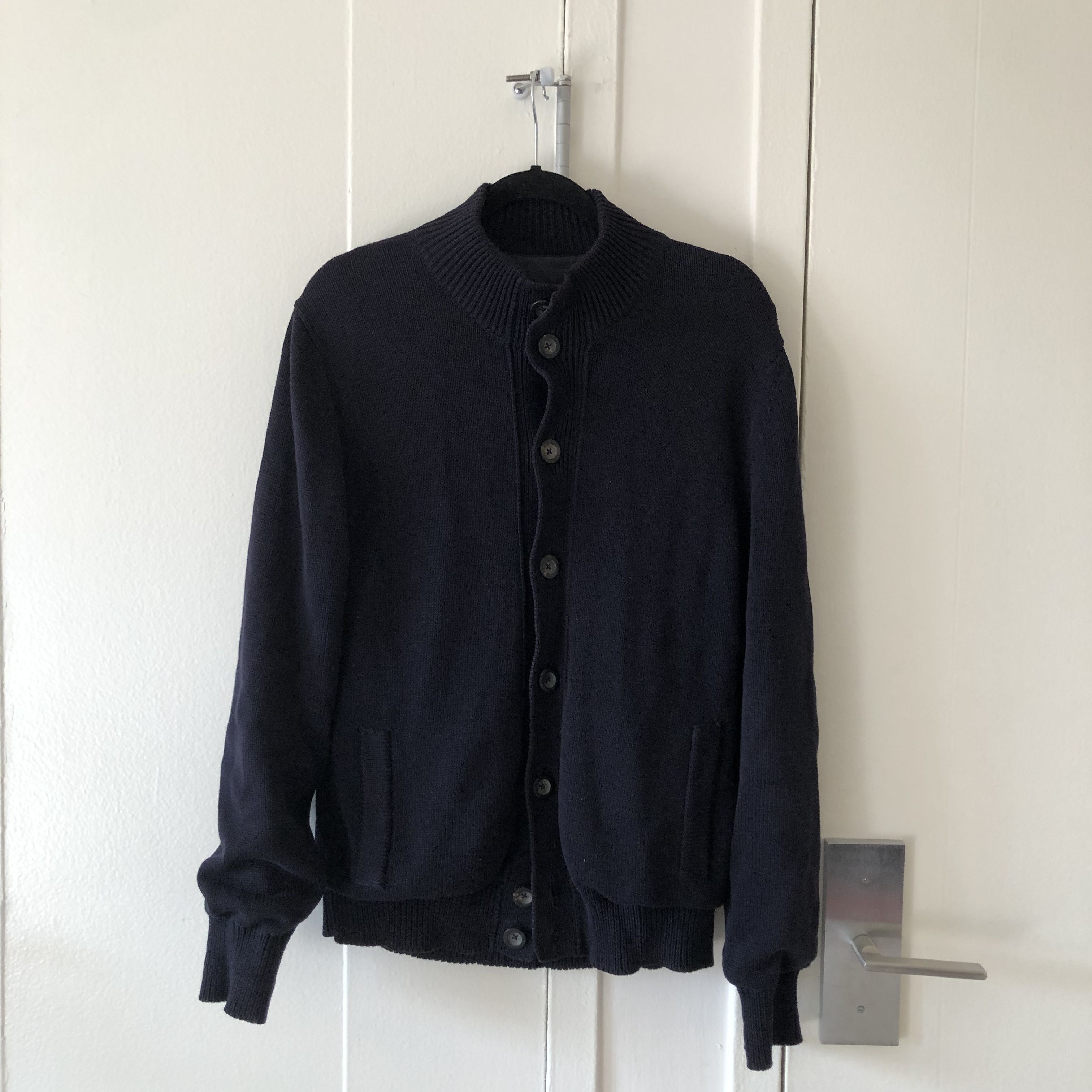 image of Jil Sander Knit Button Up Cardigan in Black, Men's (Size Small)