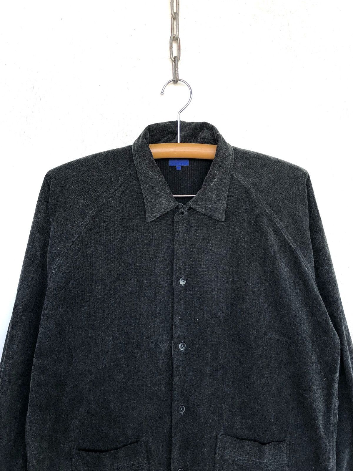 Beams Plus 90s Beams 🇯🇵 Velvet Dark Grey Button Shirt Jacket Size US L / EU 52-54 / 3 - 3 Thumbnail