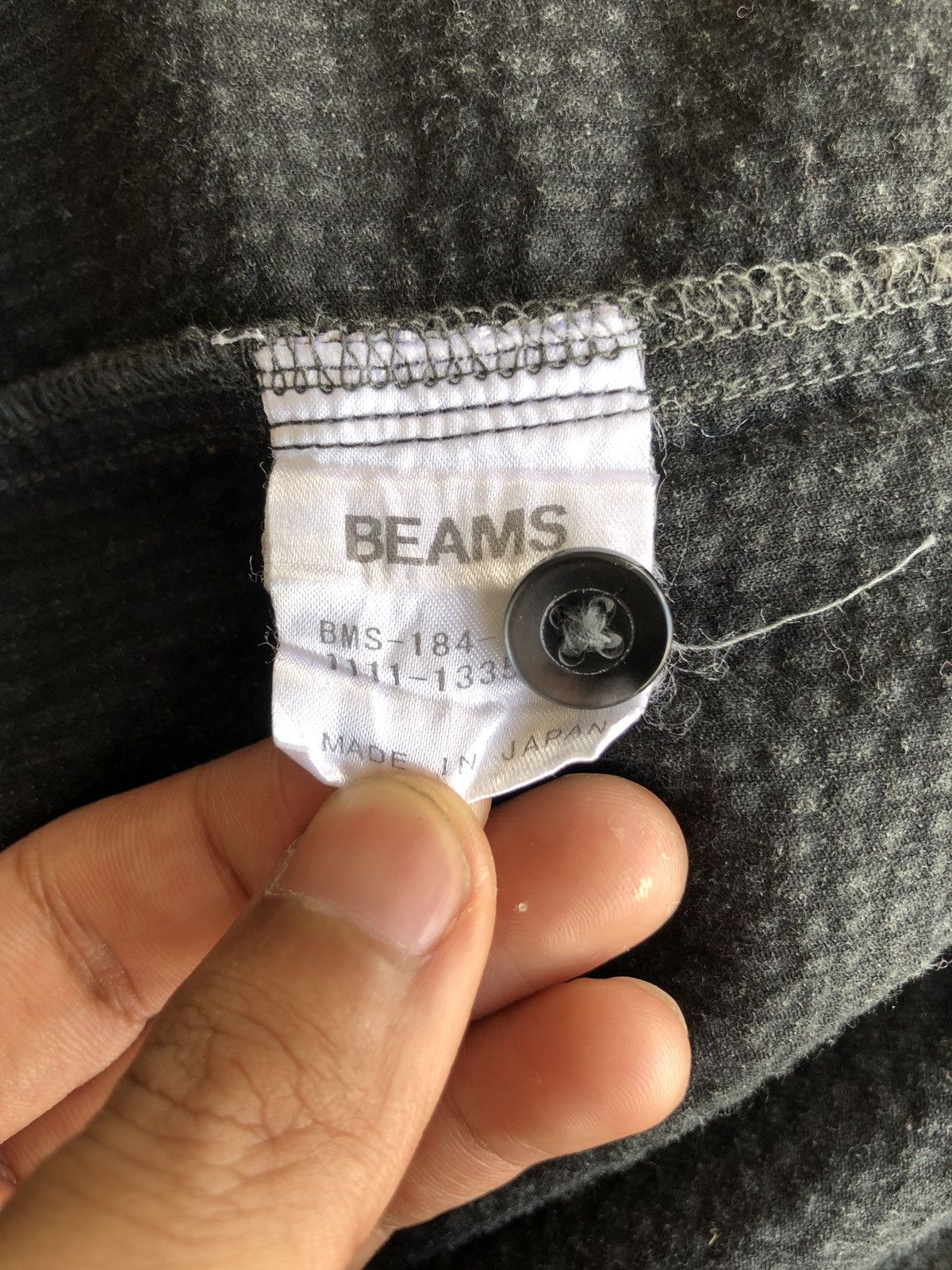 Beams Plus 90s Beams 🇯🇵 Velvet Dark Grey Button Shirt Jacket Size US L / EU 52-54 / 3 - 8 Thumbnail