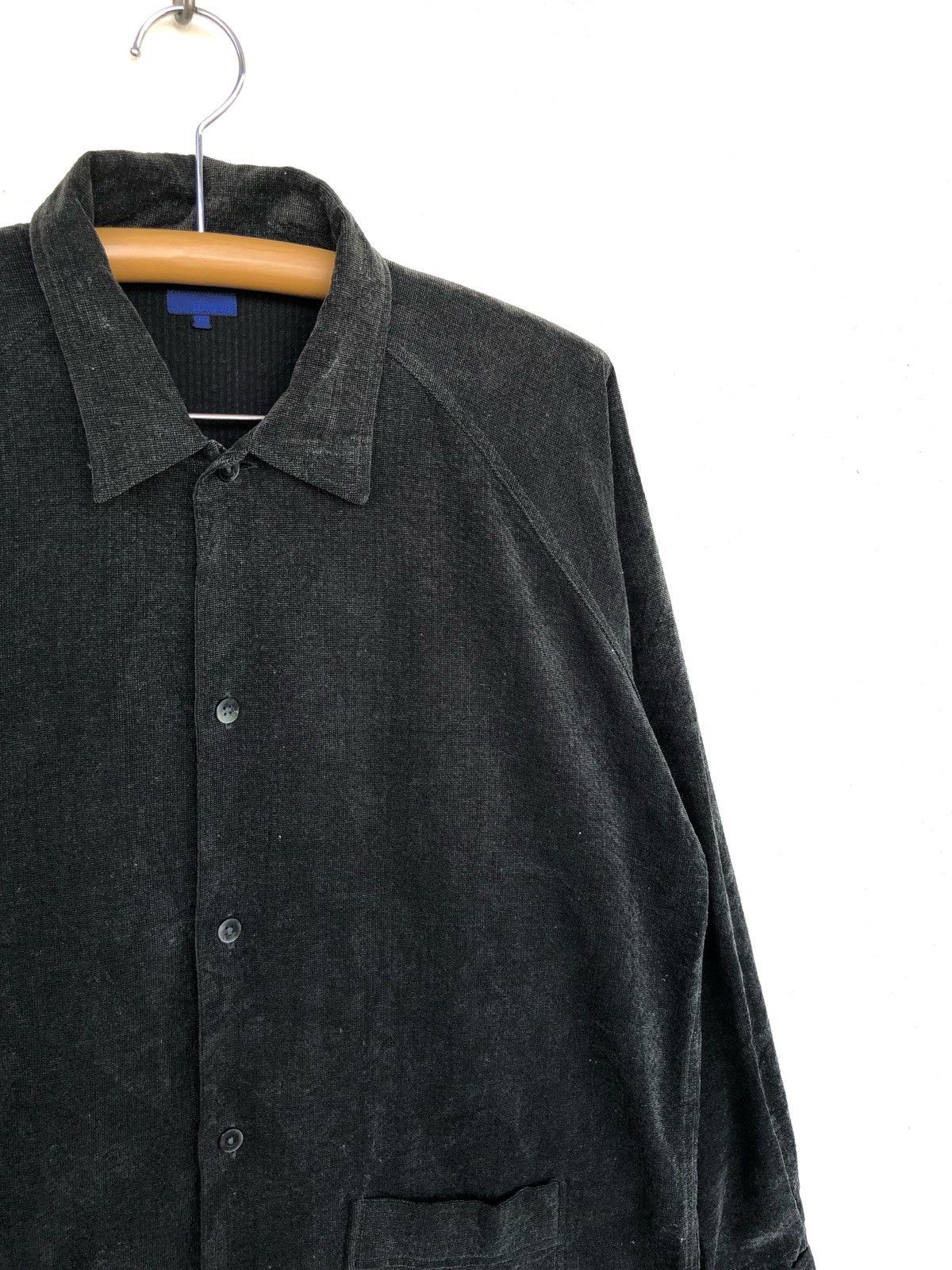 Beams Plus 90s Beams 🇯🇵 Velvet Dark Grey Button Shirt Jacket Size US L / EU 52-54 / 3 - 2 Thumbnail