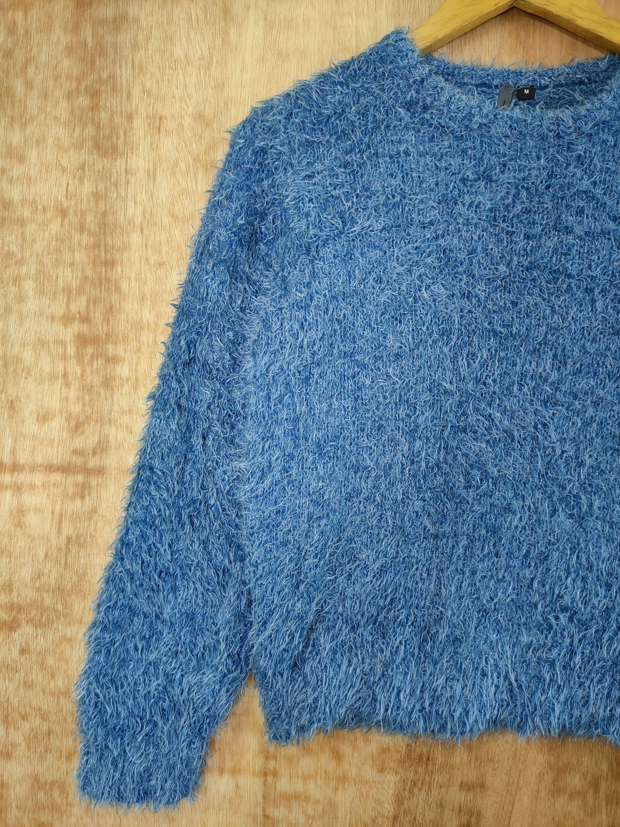 Homespun Knitwear DL DIRZ mohair soft fur shaggy knitwear japan blue #46-503 Size M / US 6-8 / IT 42-44 - 2 Thumbnail