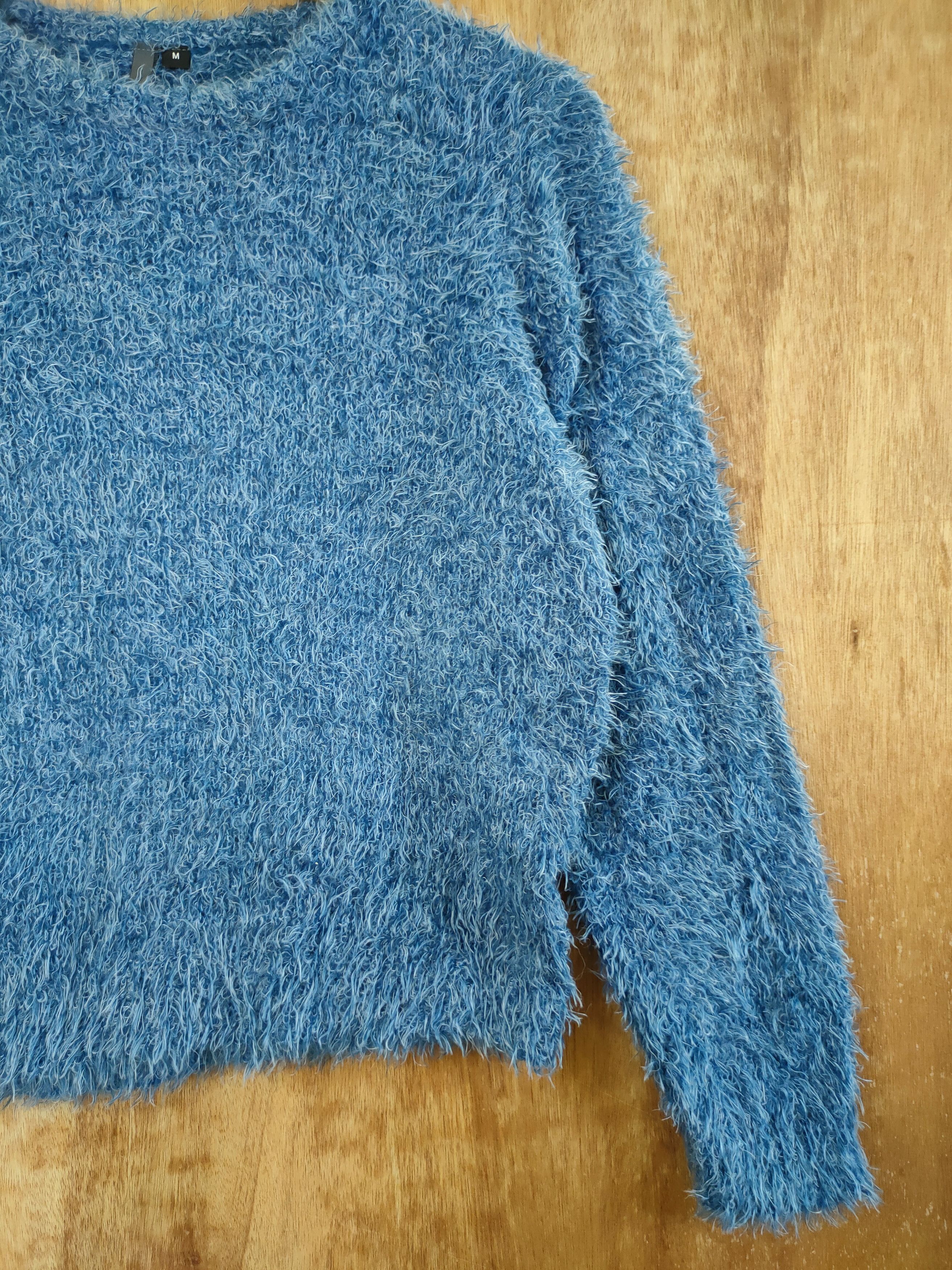 Homespun Knitwear DL DIRZ mohair soft fur shaggy knitwear japan blue #46-503 Size M / US 6-8 / IT 42-44 - 3 Thumbnail