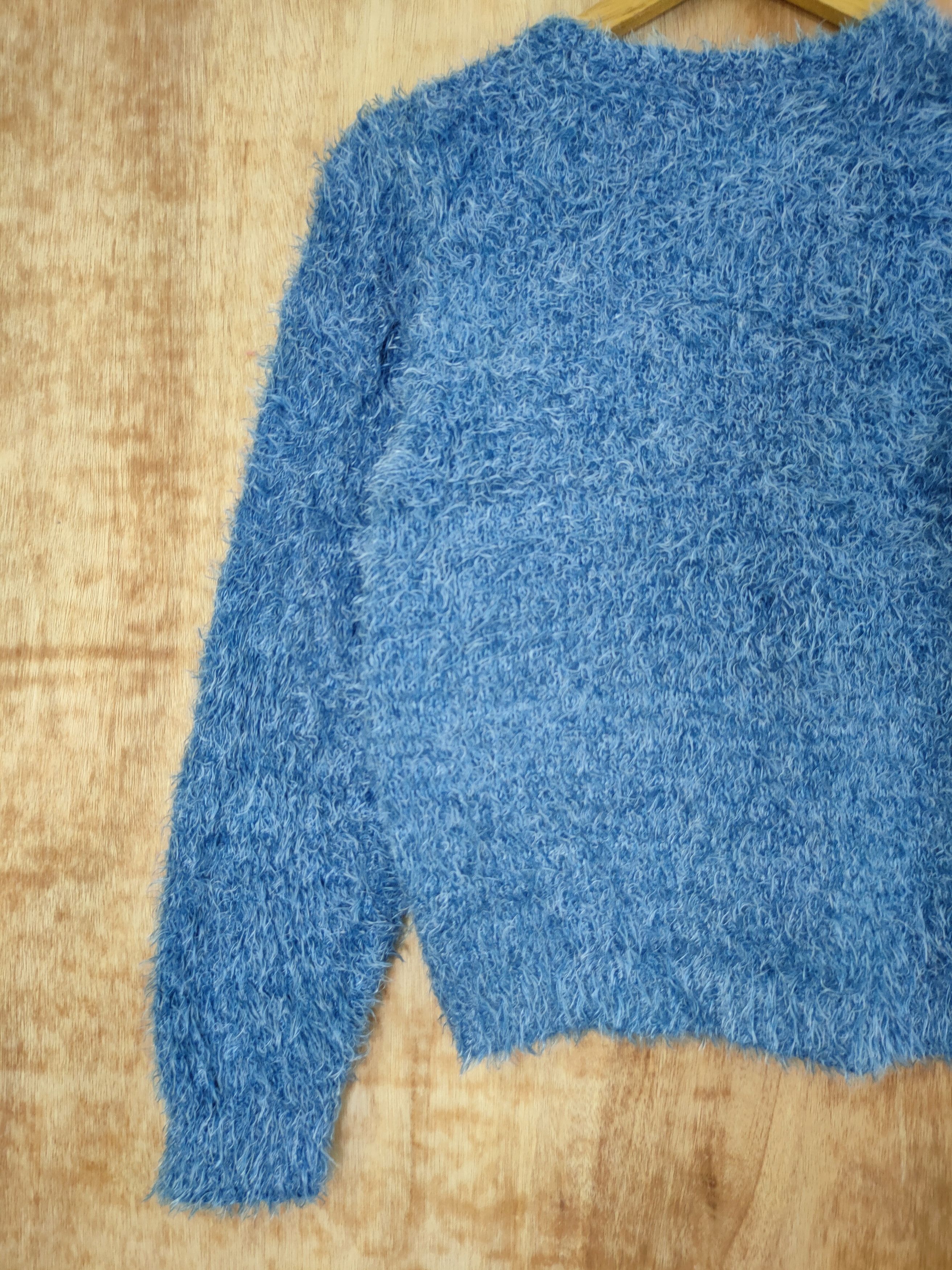 Homespun Knitwear DL DIRZ mohair soft fur shaggy knitwear japan blue #46-503 Size M / US 6-8 / IT 42-44 - 9 Thumbnail