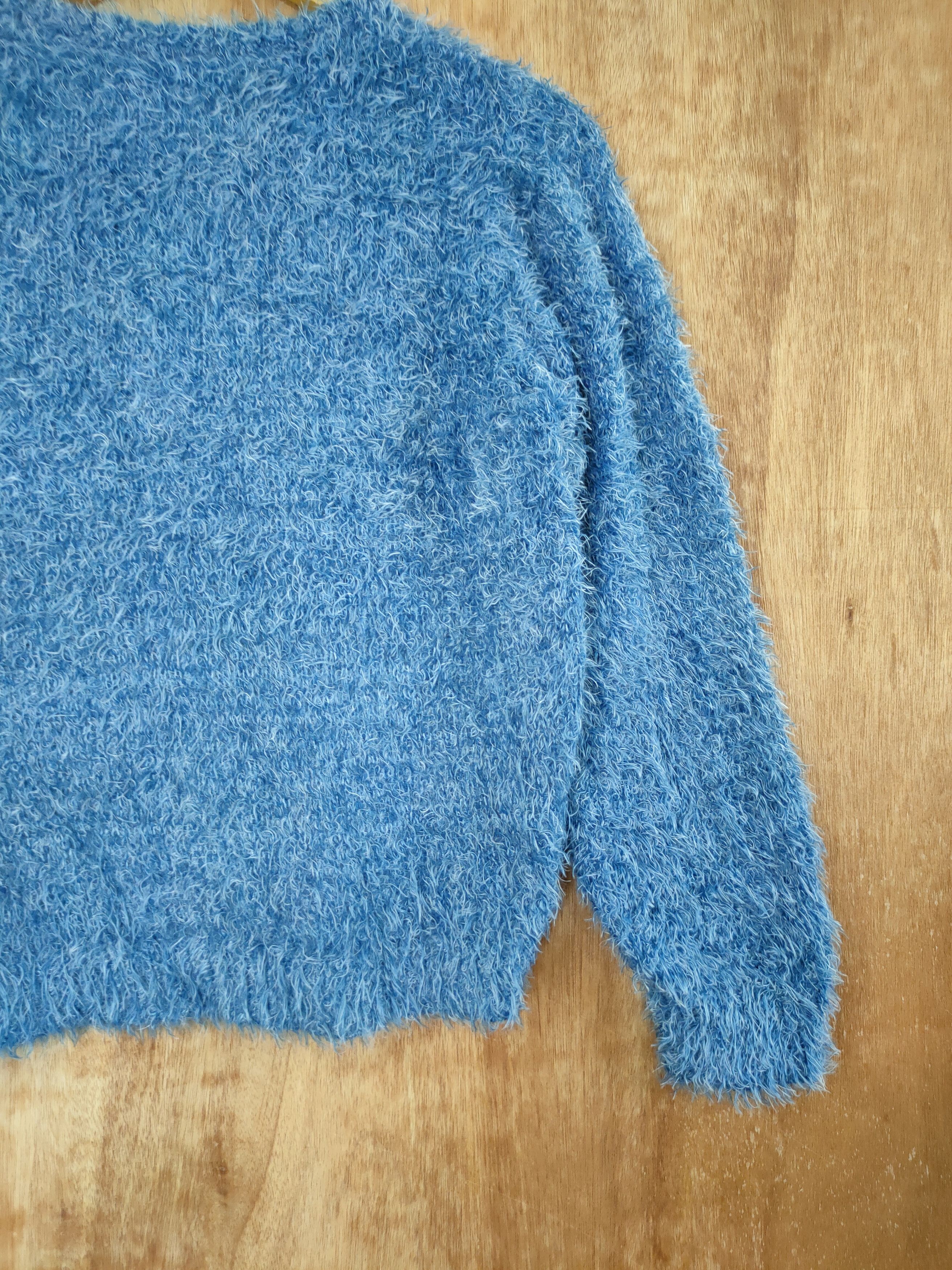 Homespun Knitwear DL DIRZ mohair soft fur shaggy knitwear japan blue #46-503 Size M / US 6-8 / IT 42-44 - 10 Thumbnail