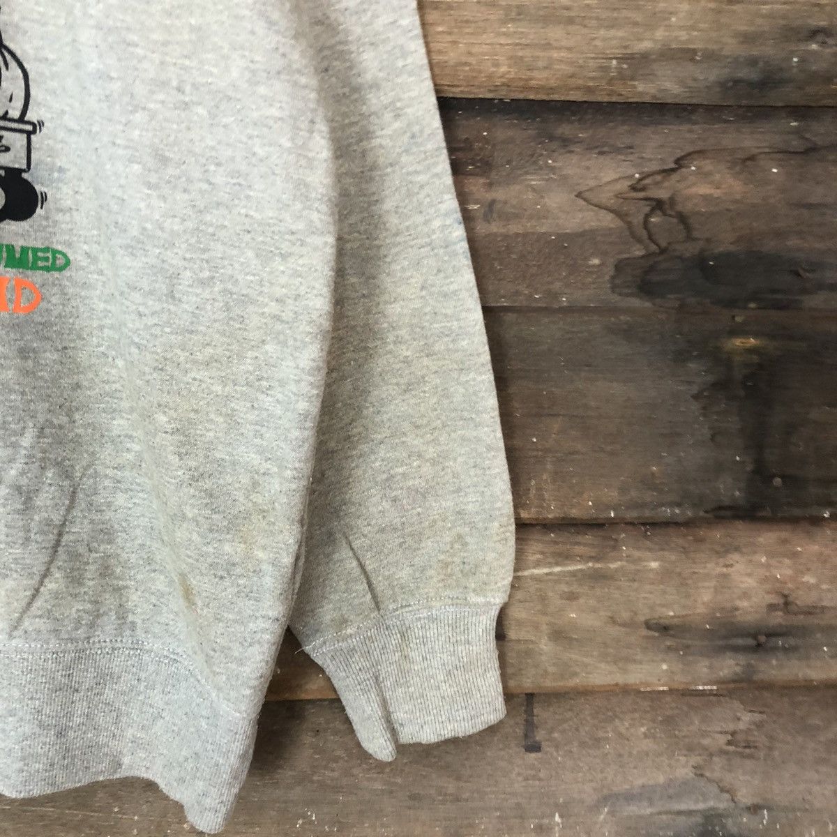 Japanese Brand DLL Uittg Baby vintage dirty worn faded Sweatshirt #c1200 Size US L / EU 52-54 / 3 - 4 Thumbnail